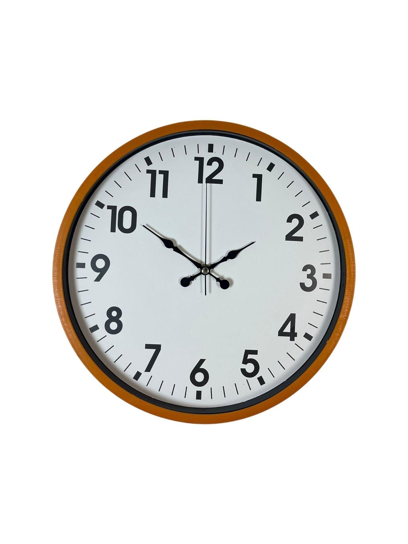 Zentime 36 Cm Turuncu Dekoratif Duvar Saati