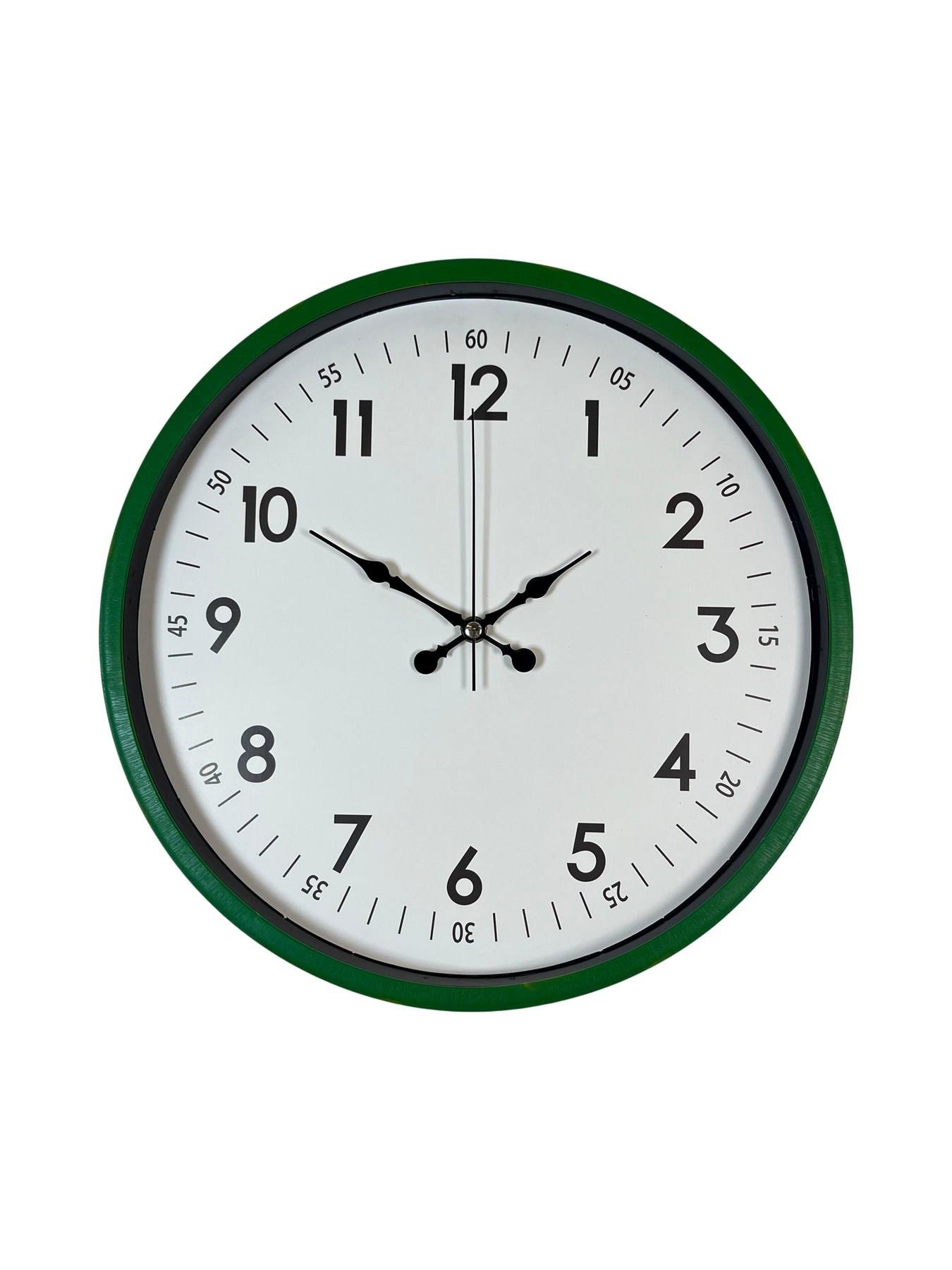 Zentime 36 Cm Yeşil Dekoratif Duvar Saati