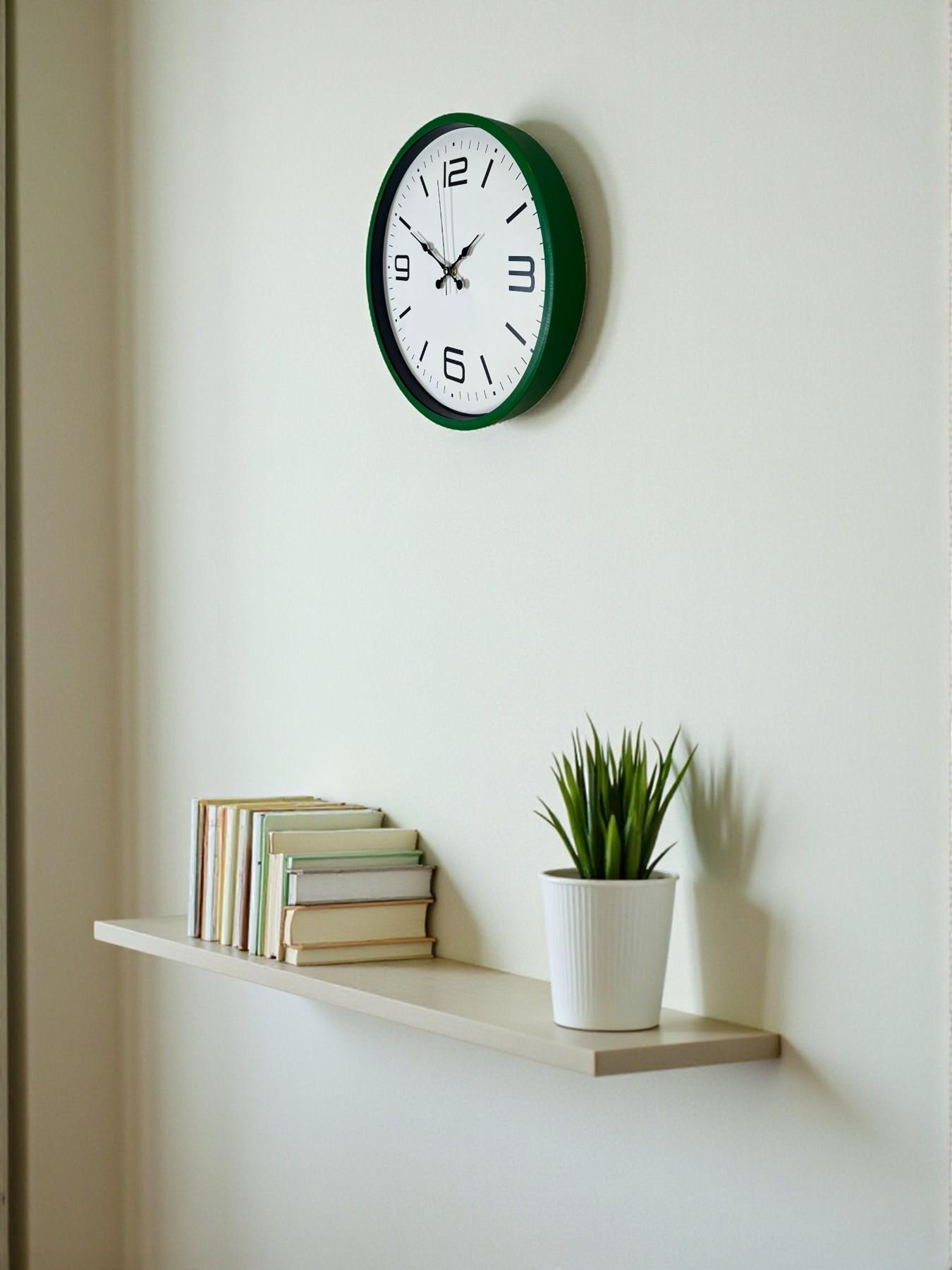 Zentime 36 Cm Yeşil Dekoratif Duvar Saati