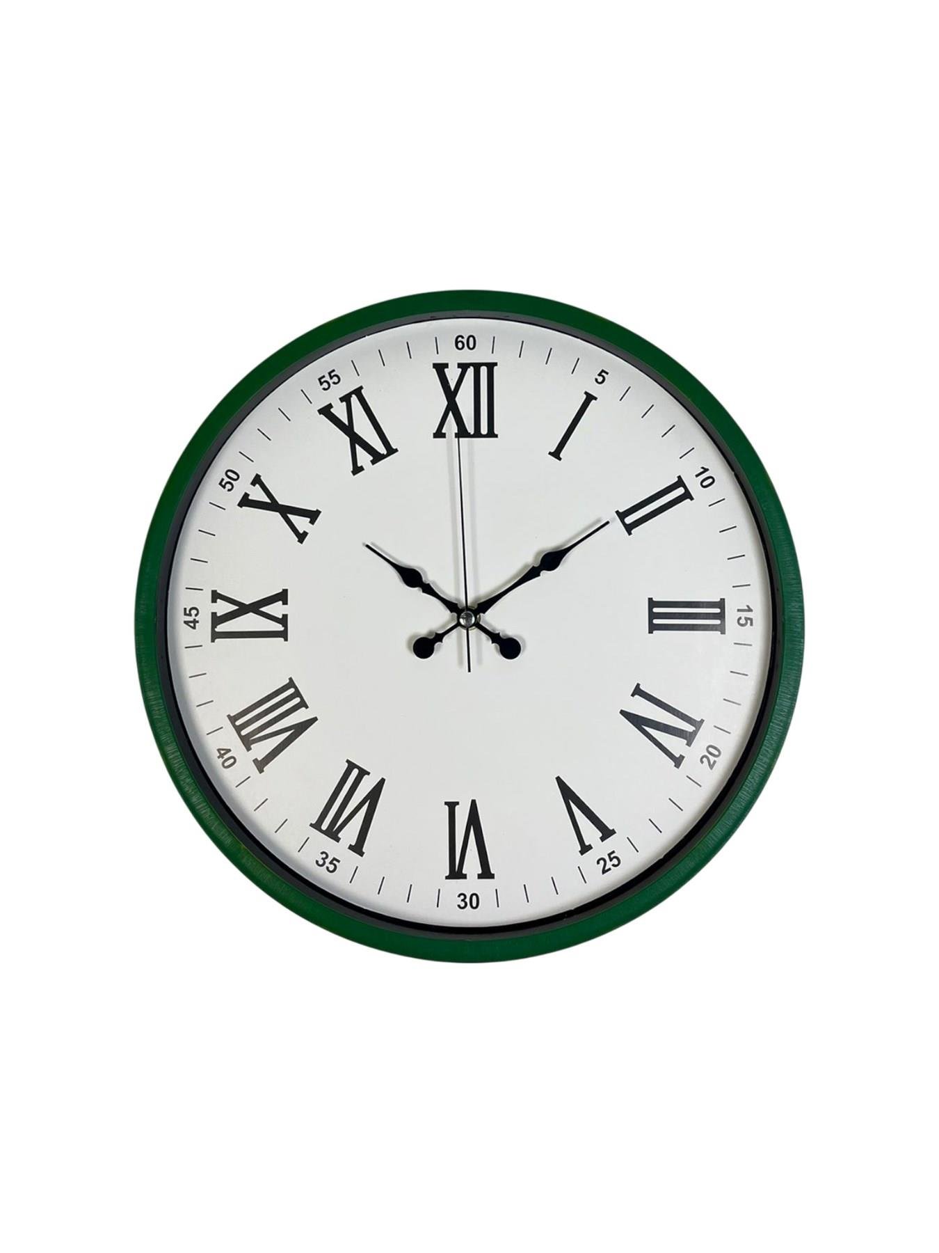 Zentime 36 Cm Yeşil Dekoratif Duvar Saati