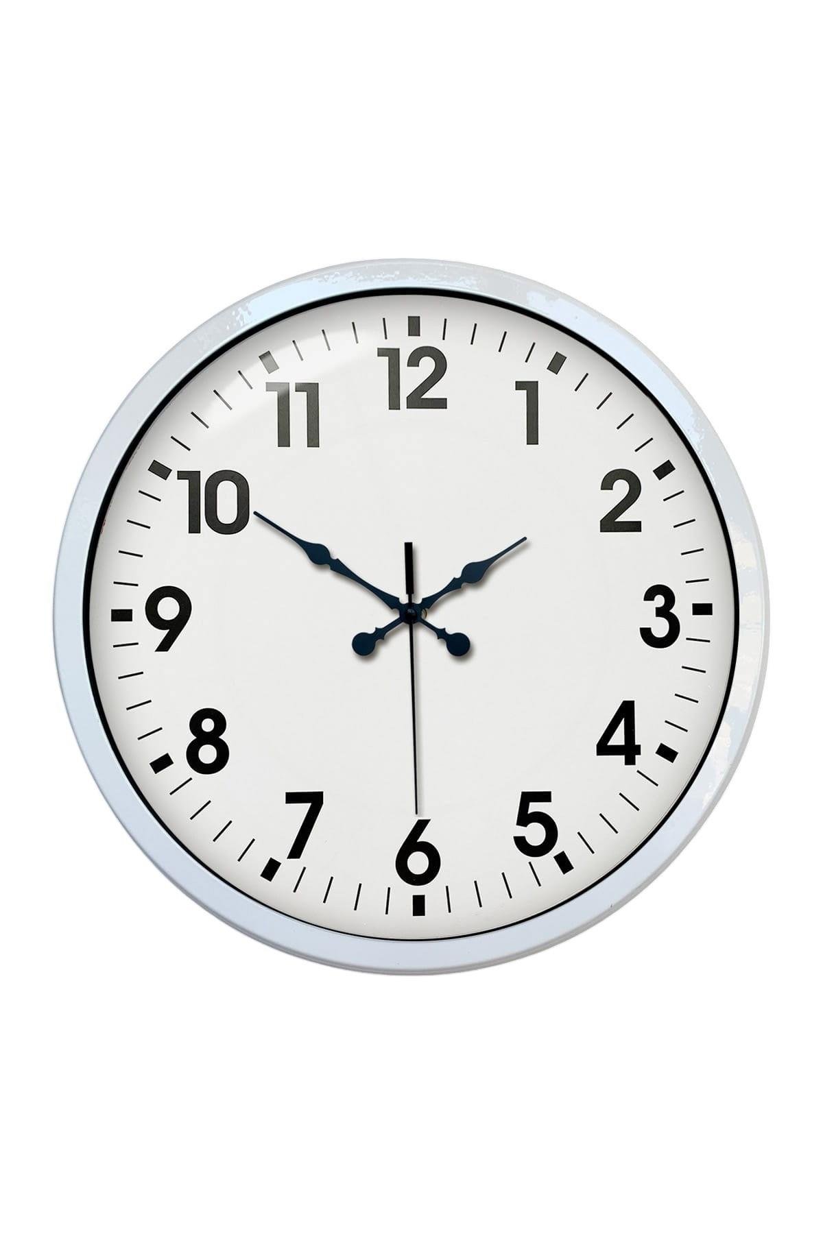 Zentime 40 Cm Beyaz Klasik Duvar Saati