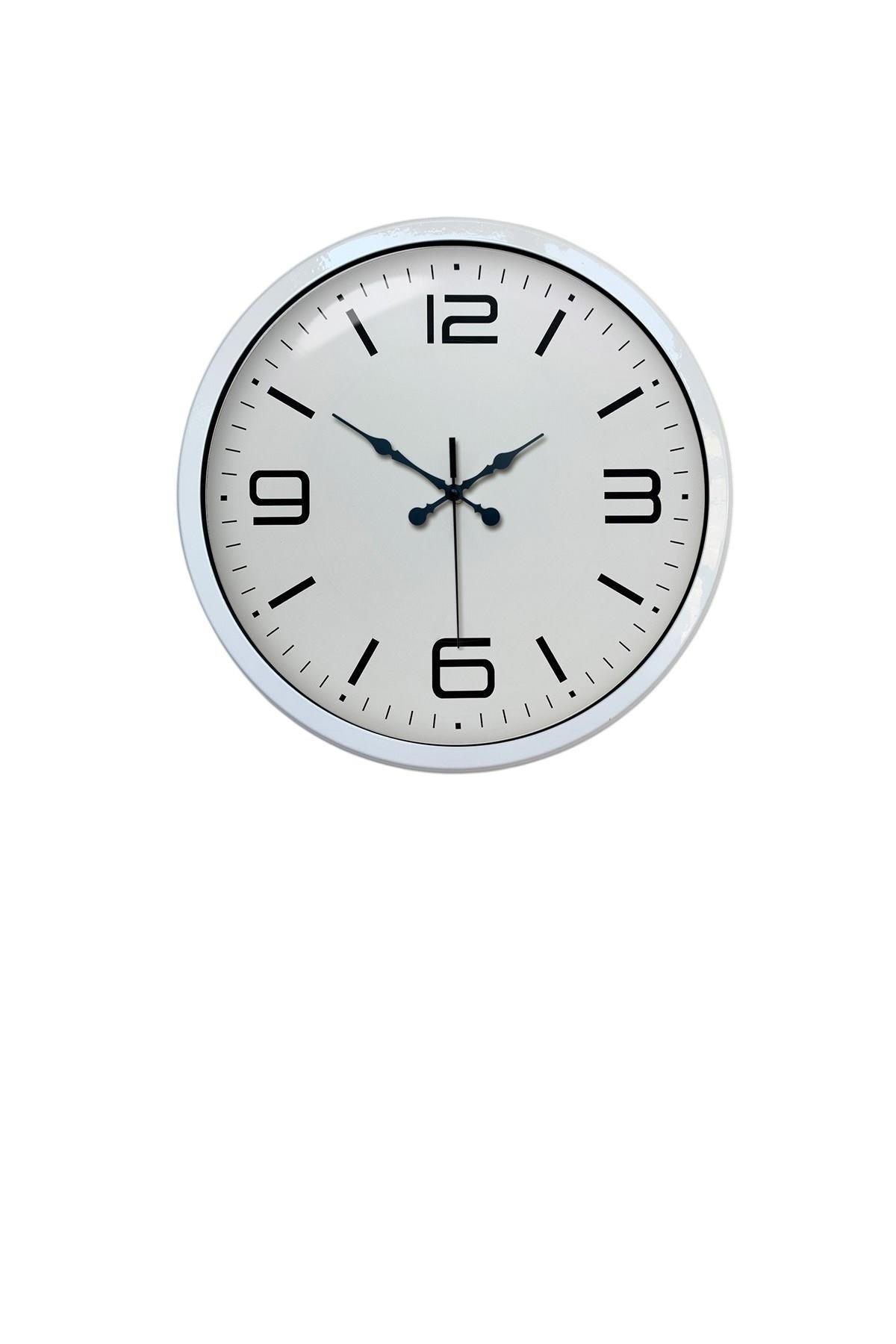 Zentime 40 Cm Beyaz Klasik Duvar Saati