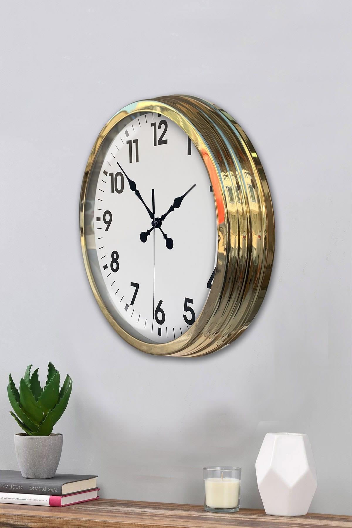 Zentime 40 Cm Gold Lüks Duvar Saati