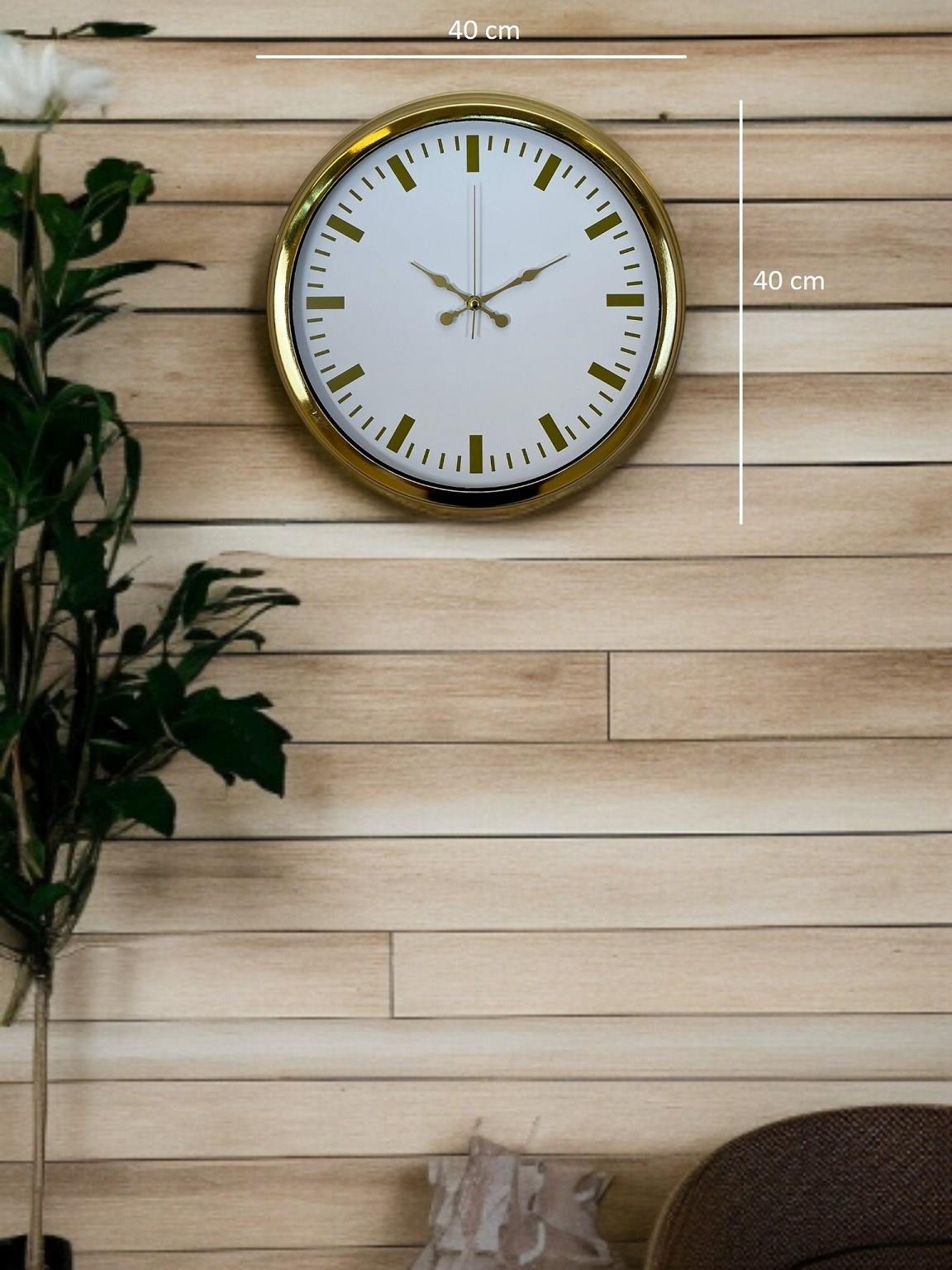 Zentime 40 Cm Gold Lüks Duvar Saati