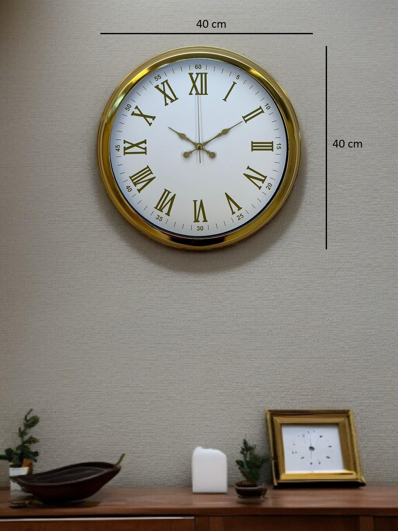 Zentime 40 Cm Gold Lüks Duvar Saati