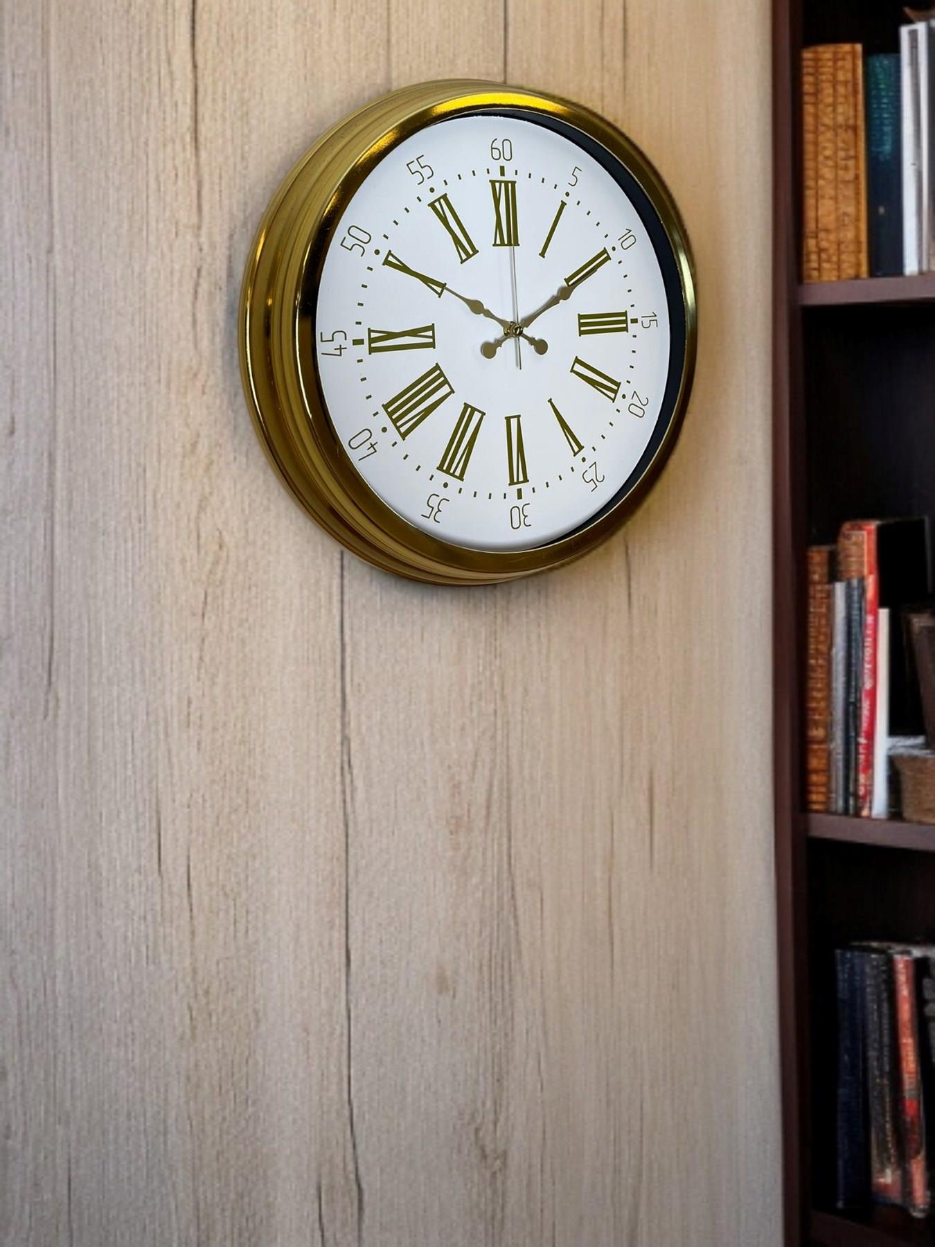 Zentime 40 Cm Gold Lüks Duvar Saati