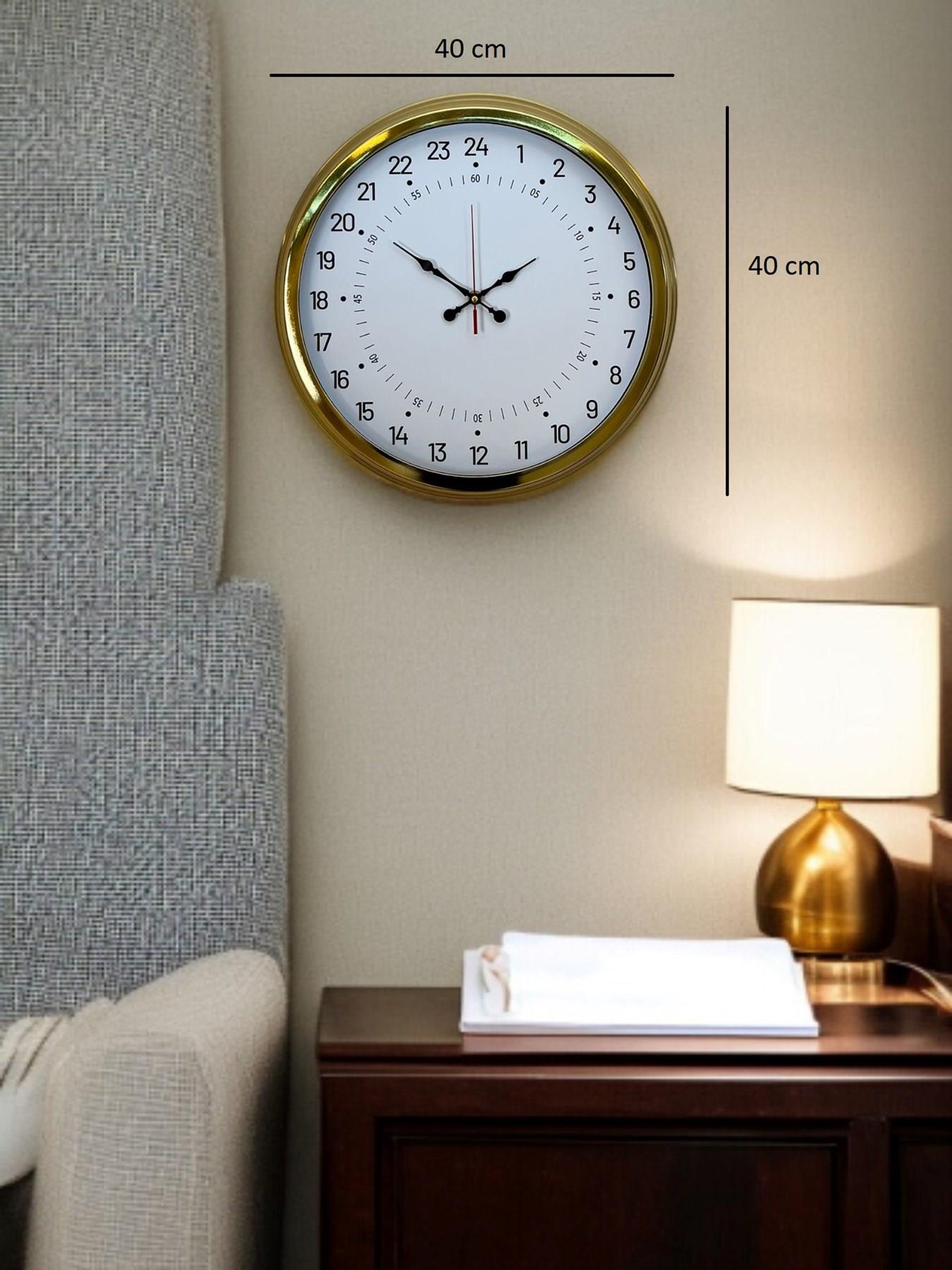 Zentime 40 Cm Gold Lüks Duvar Saati