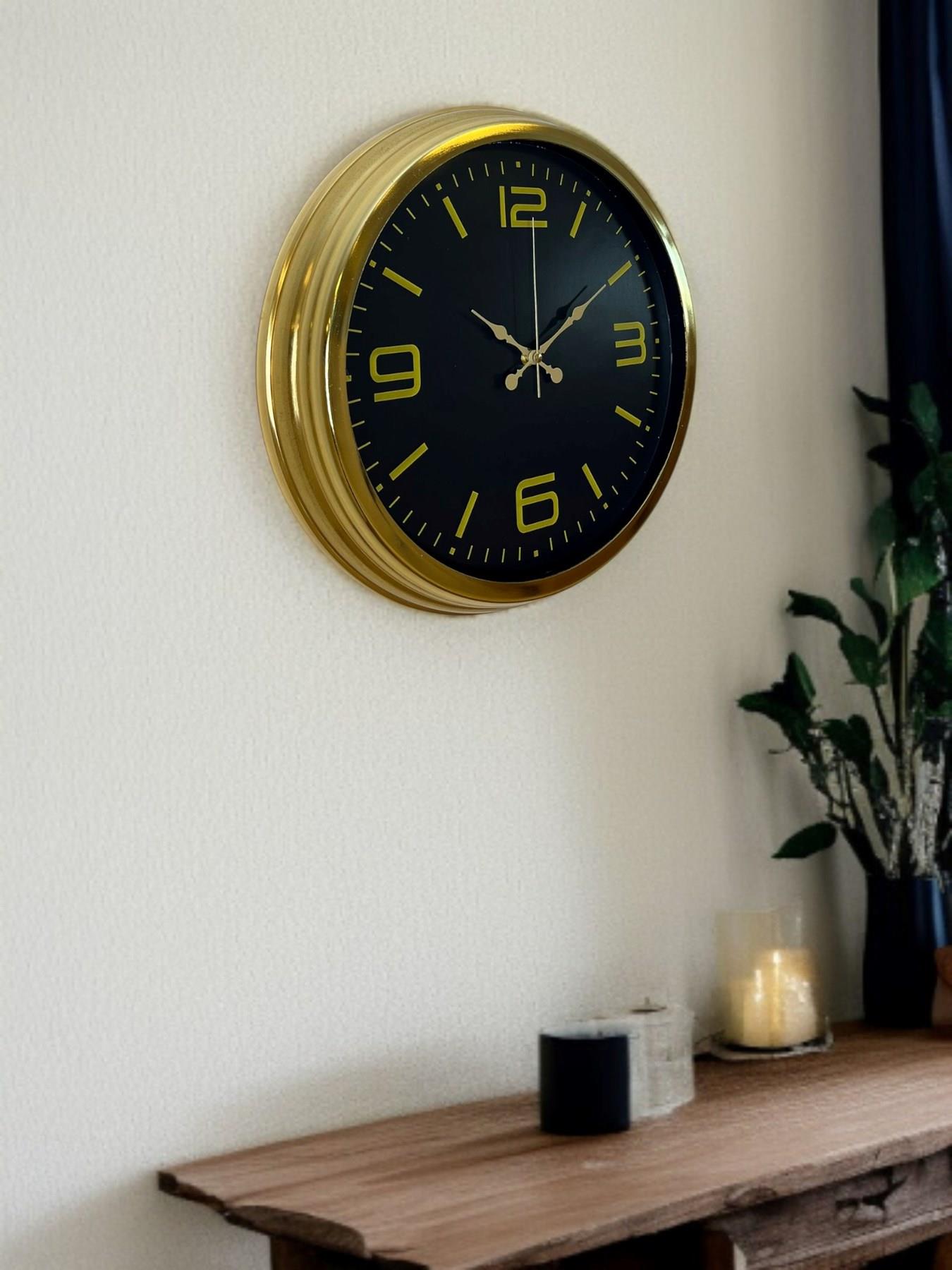 Zentime 40 Cm Gold Lüks Duvar Saati
