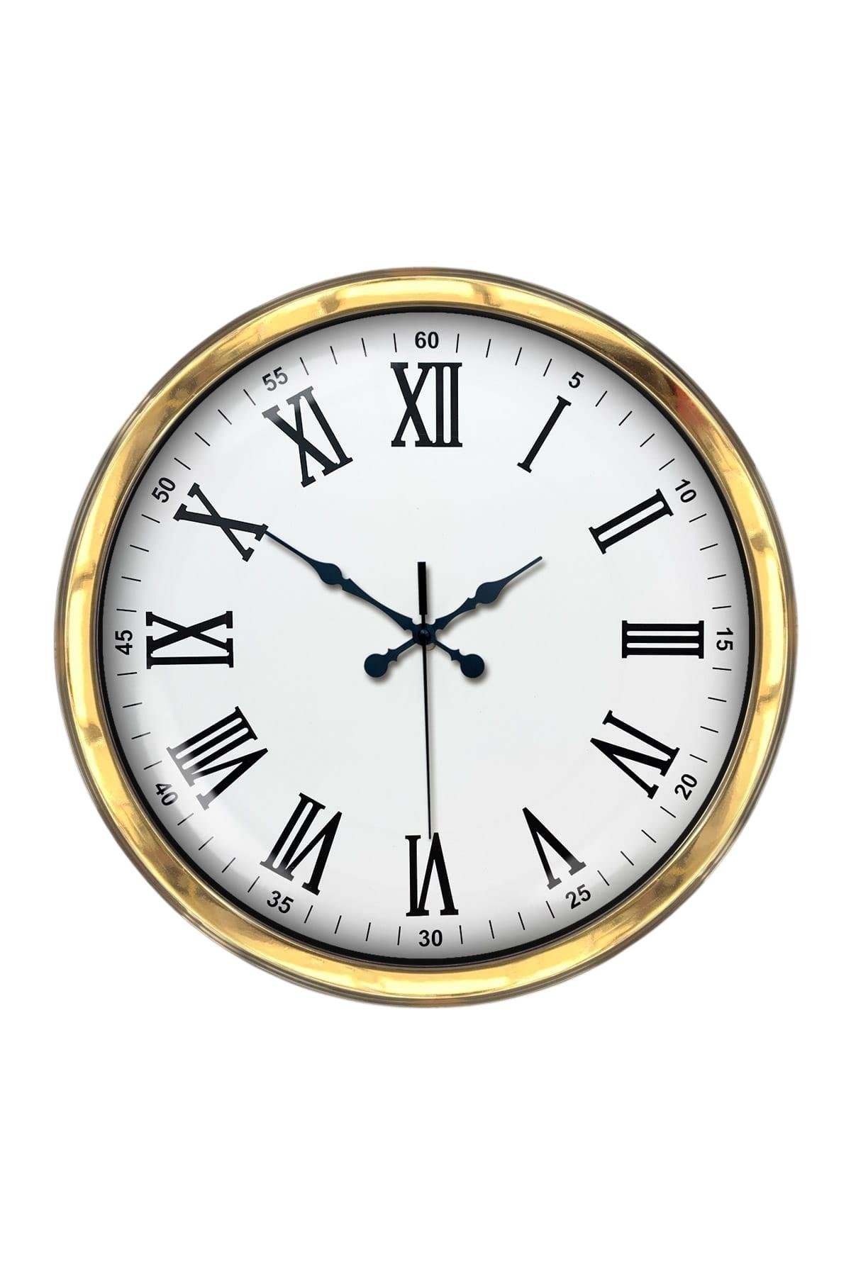 Zentime 40 Cm Gold Lüks Duvar Saati