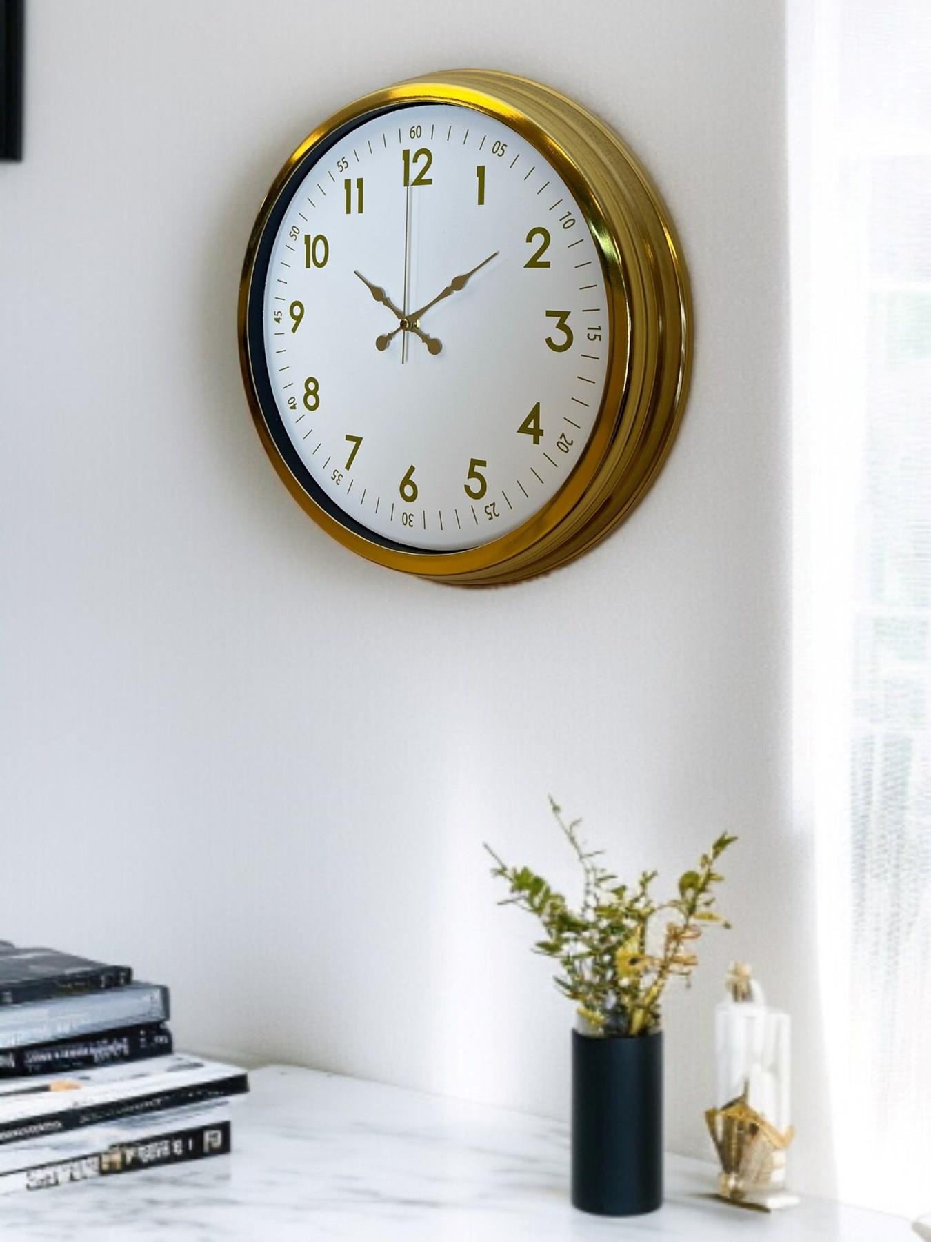 Zentime 40 Cm Gold Lüks Duvar Saati