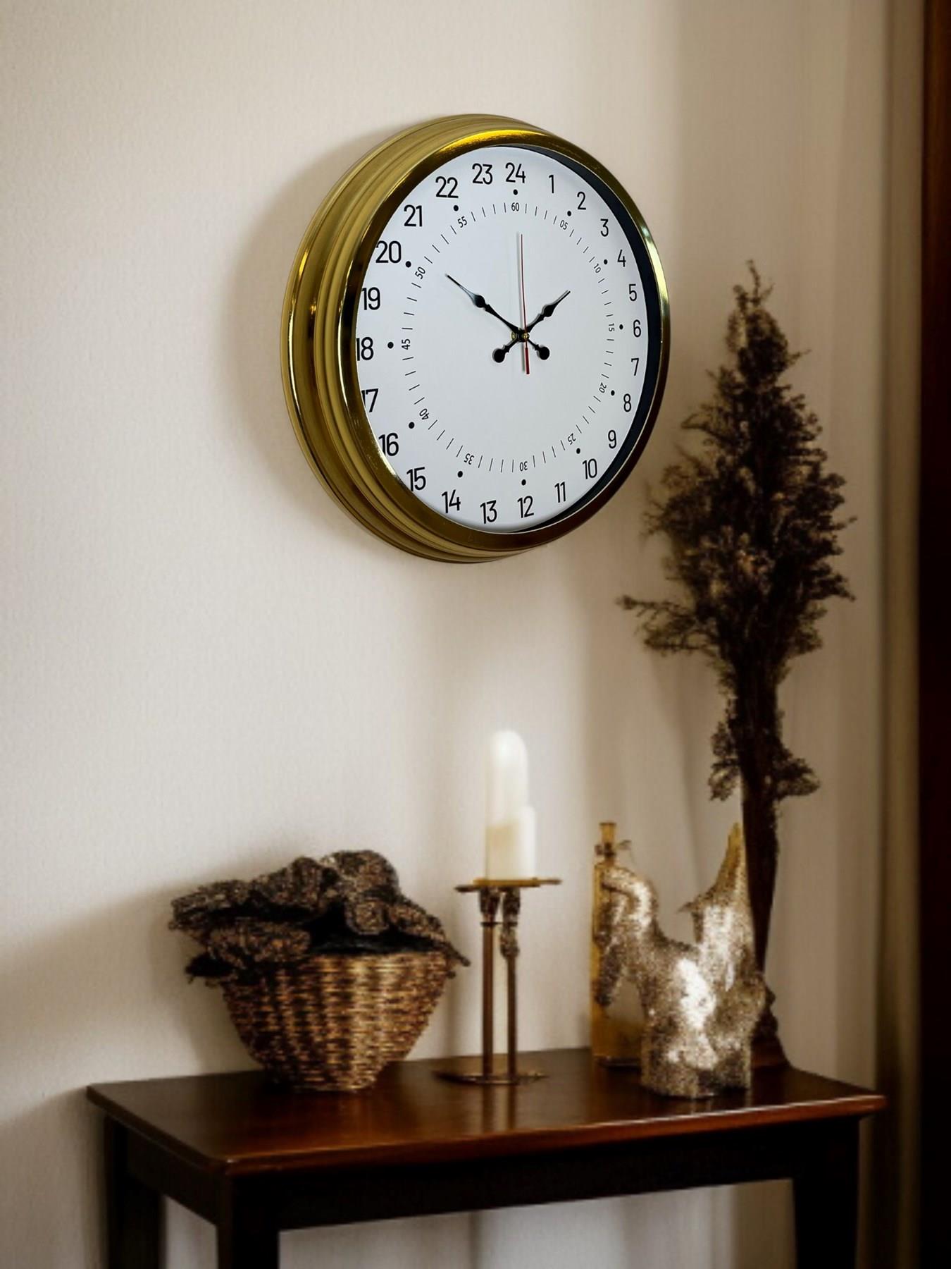 Zentime 40 Cm Gold Lüks Duvar Saati