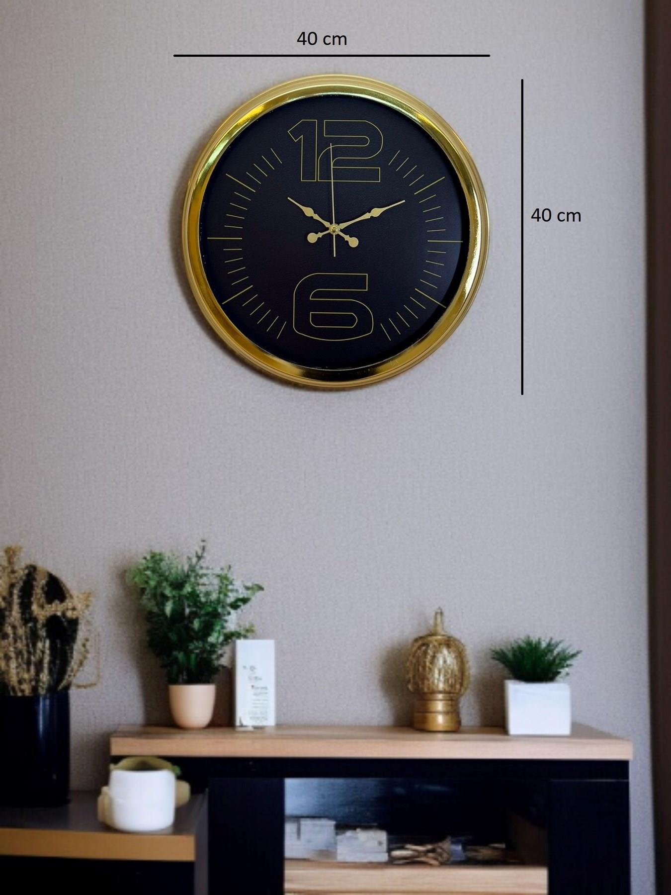 Zentime 40 Cm Gold Lüks Duvar Saati