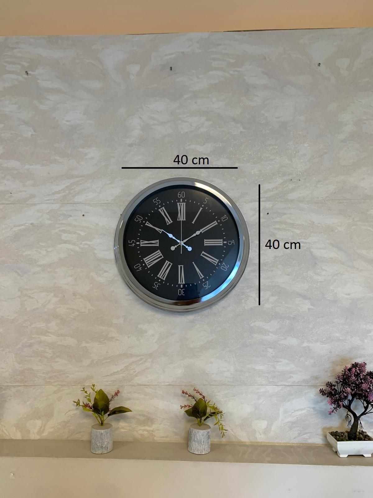 Zentime 40 Cm Krom Elegance Duvar Saati
