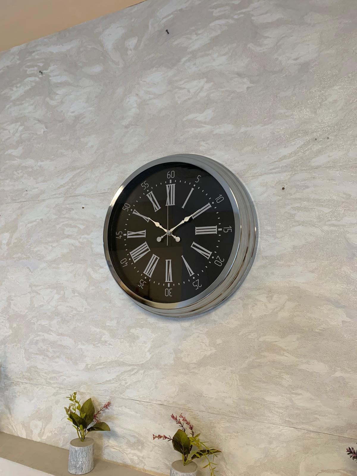 Zentime 40 Cm Krom Elegance Duvar Saati