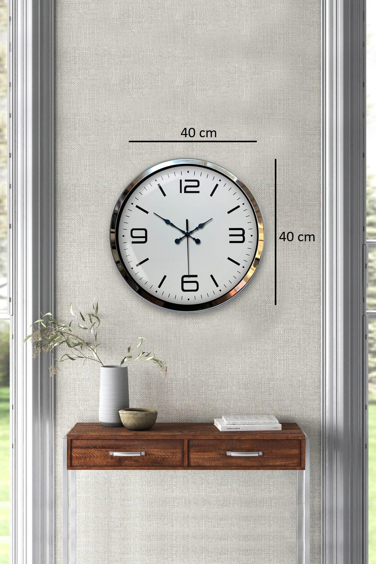 Zentime 40 Cm Krom Elegance Duvar Saati