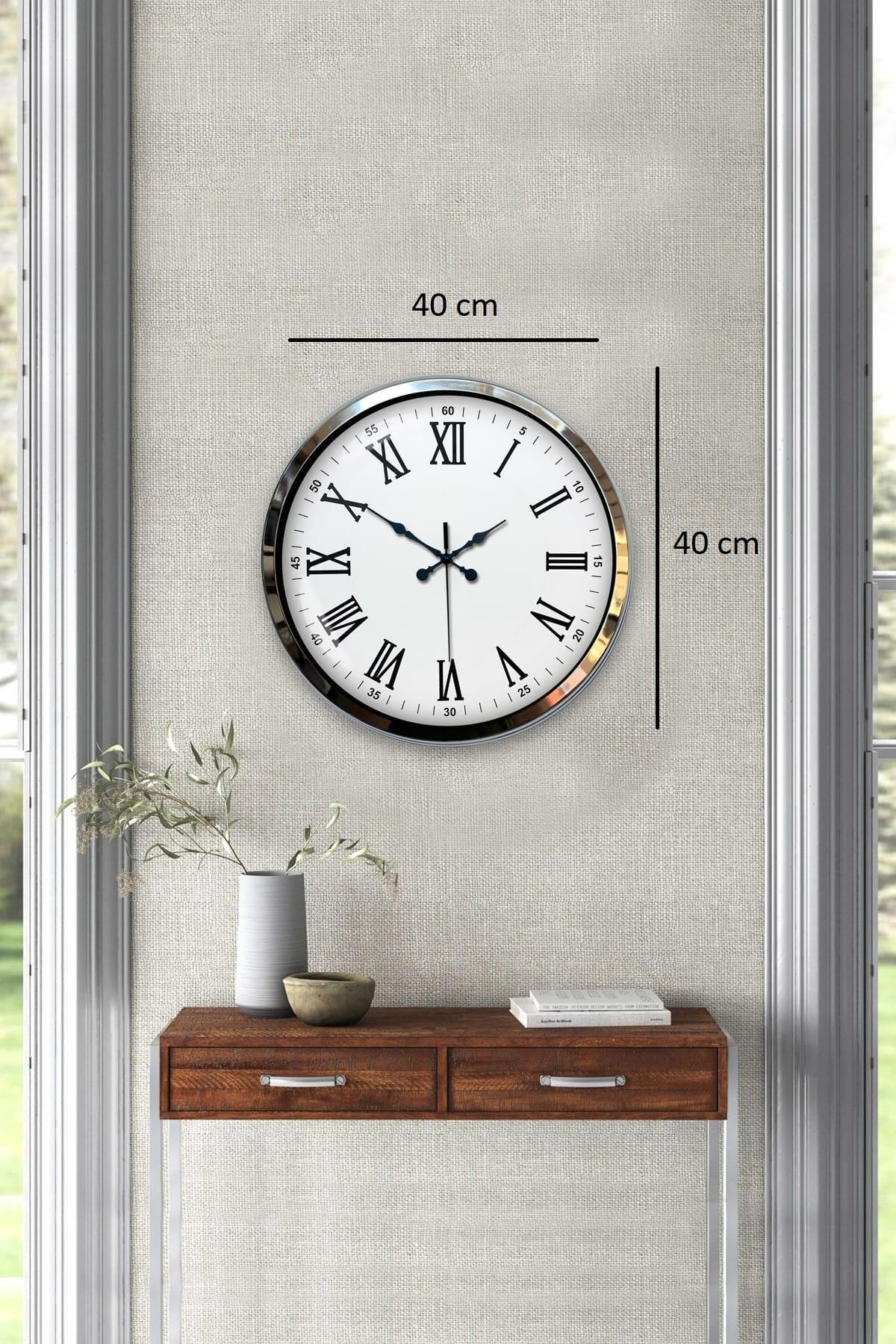 Zentime 40 Cm Krom Elegance Duvar Saati