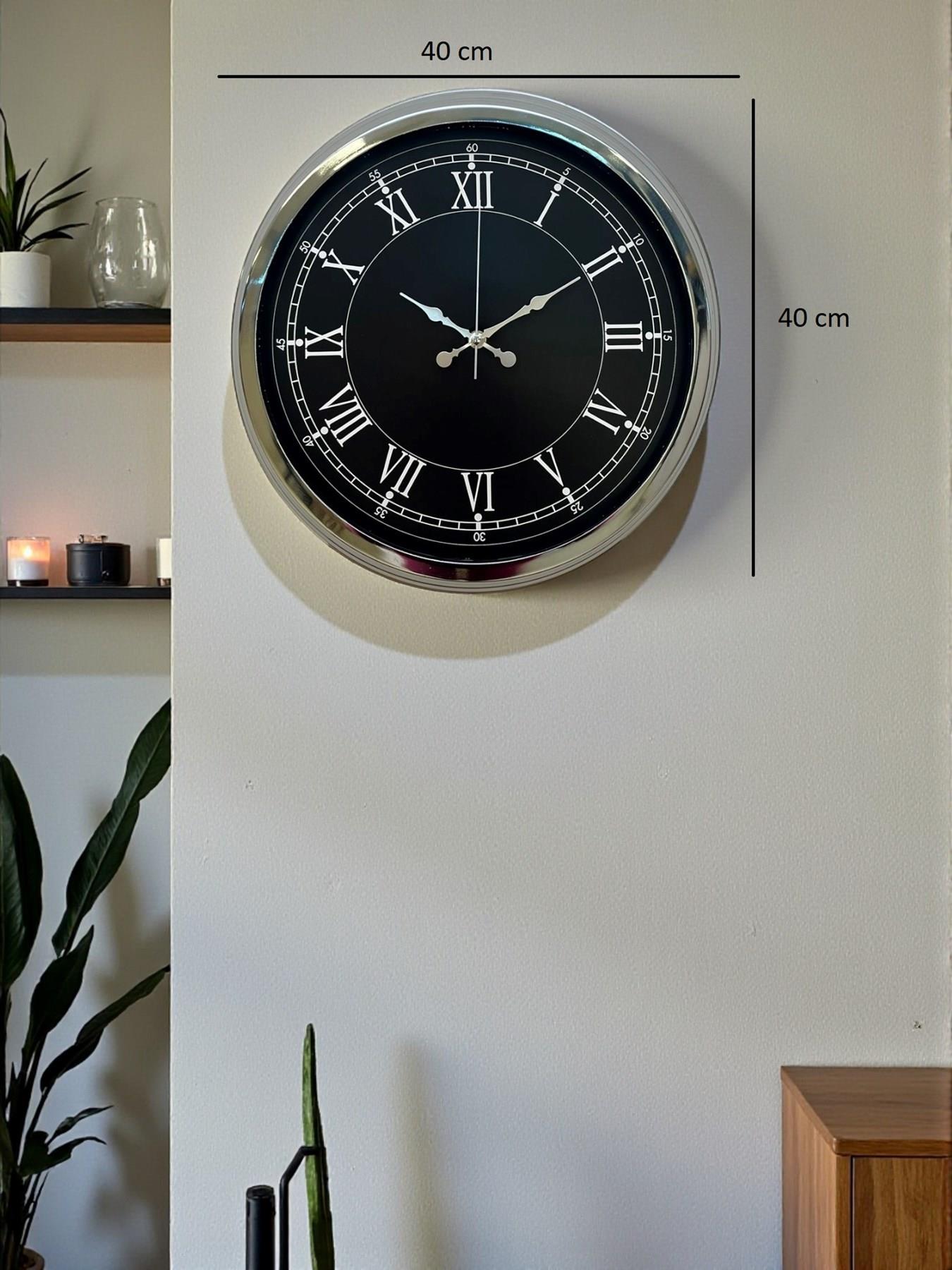 Zentime 40 Cm Krom Şık Duvar Saati