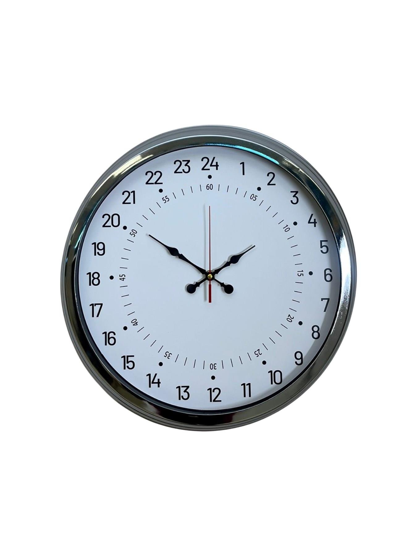 Zentime 40 Cm Krom Şık Duvar Saati
