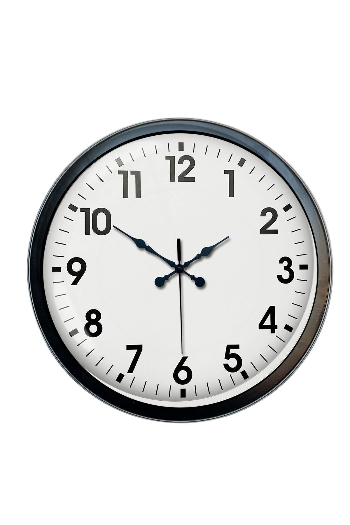 Zentime 40 Cm Siyah Şık Duvar Saati