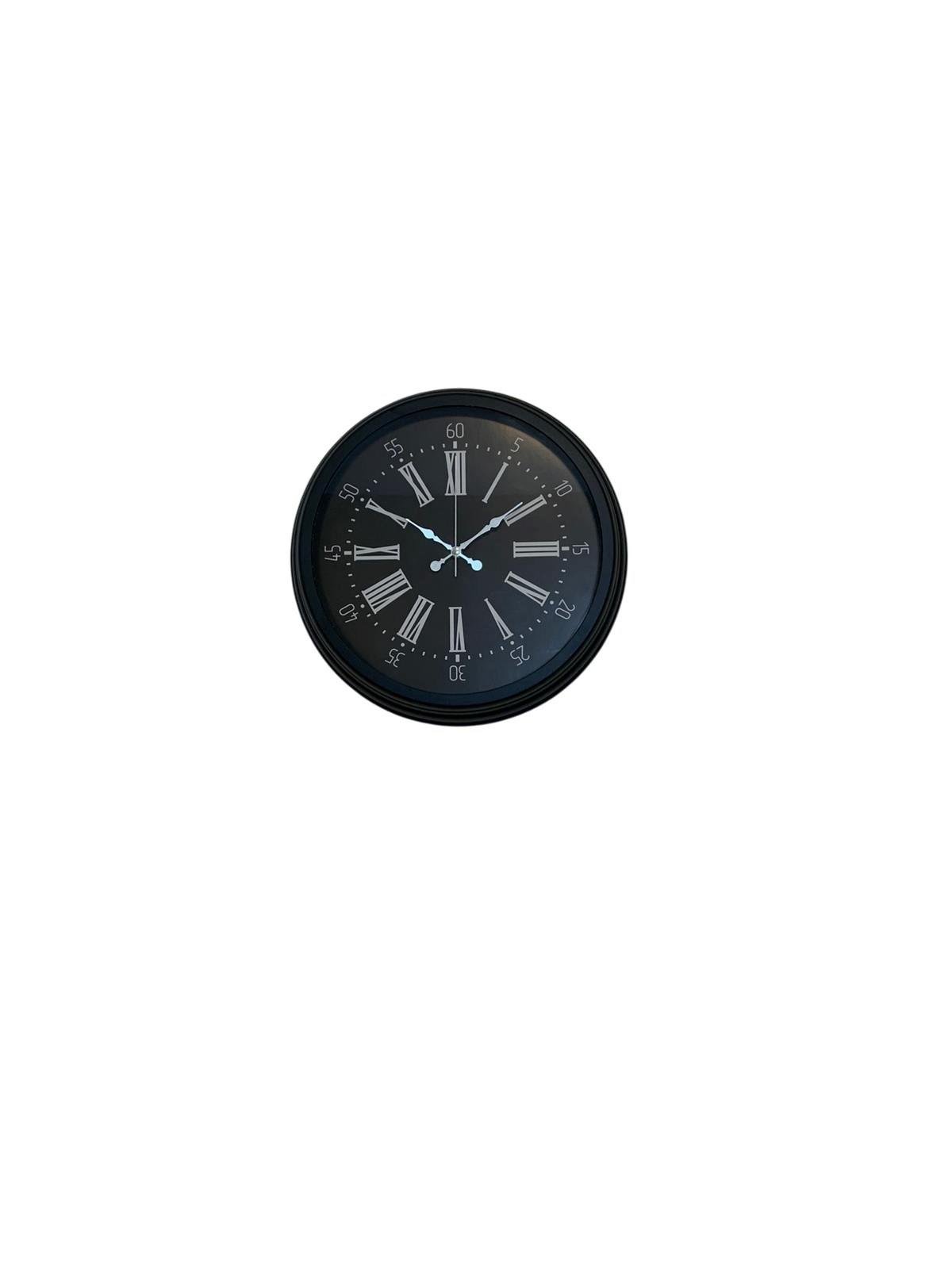 Zentime 40 Cm Siyah Şık Duvar Saati