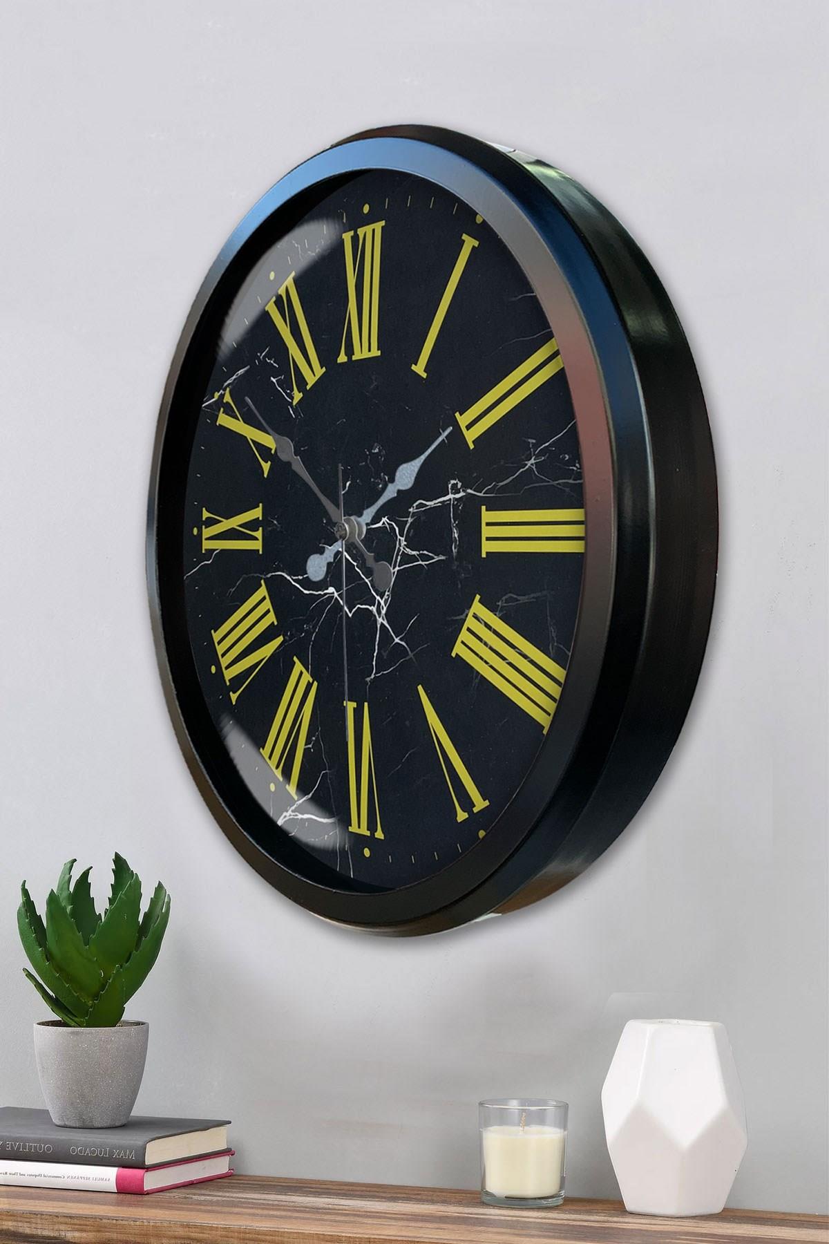 Zentime 52 Cm Siyah Modern Duvar Saati