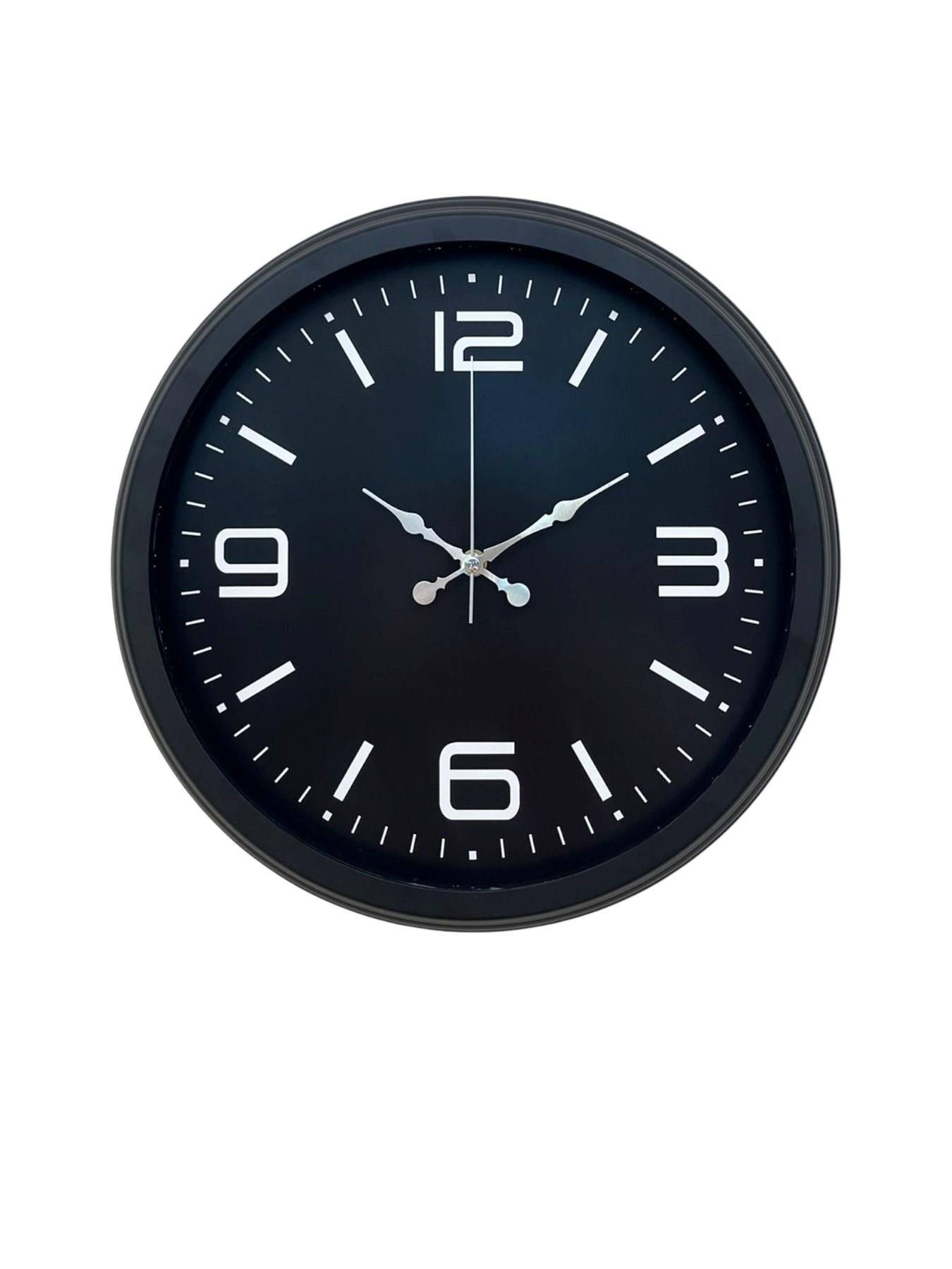 Zentime Black Royal Tasarım 40 cm Metal Duvar Saati