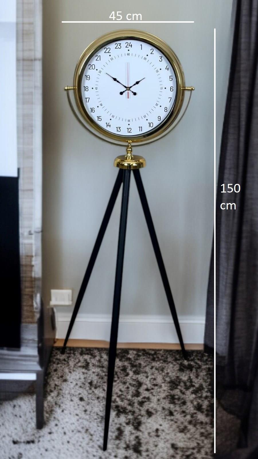 Zentime Gold 24 Saat Göstergeli Özel Tasarım Tripod Ayaklı Saat