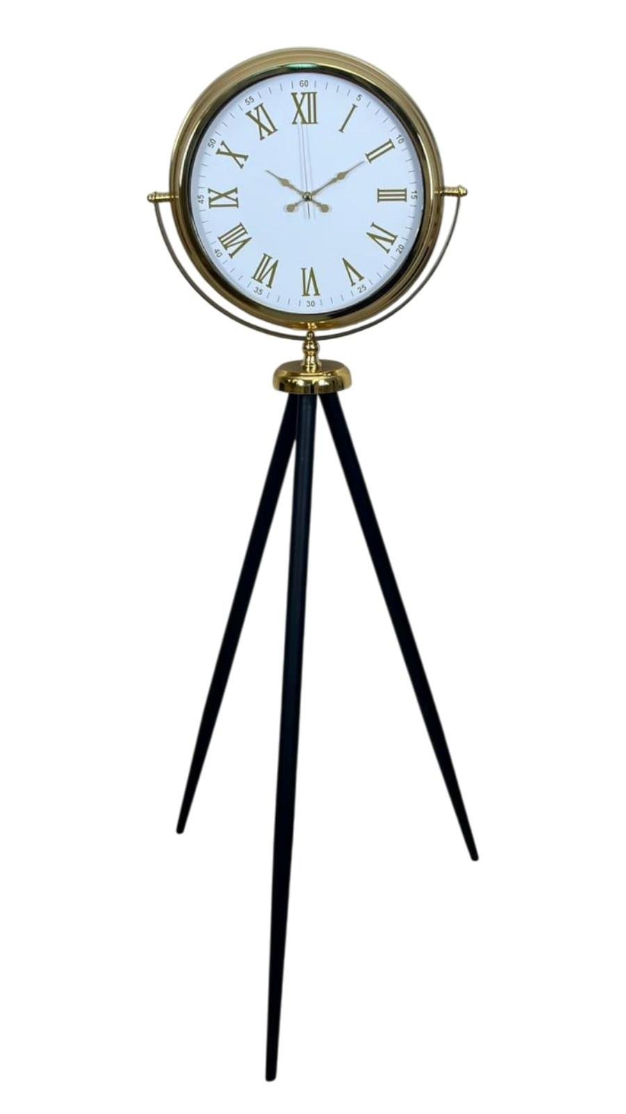 Zentime Gold Göz Alıcı Tripod Ayaklı Duvar Saati