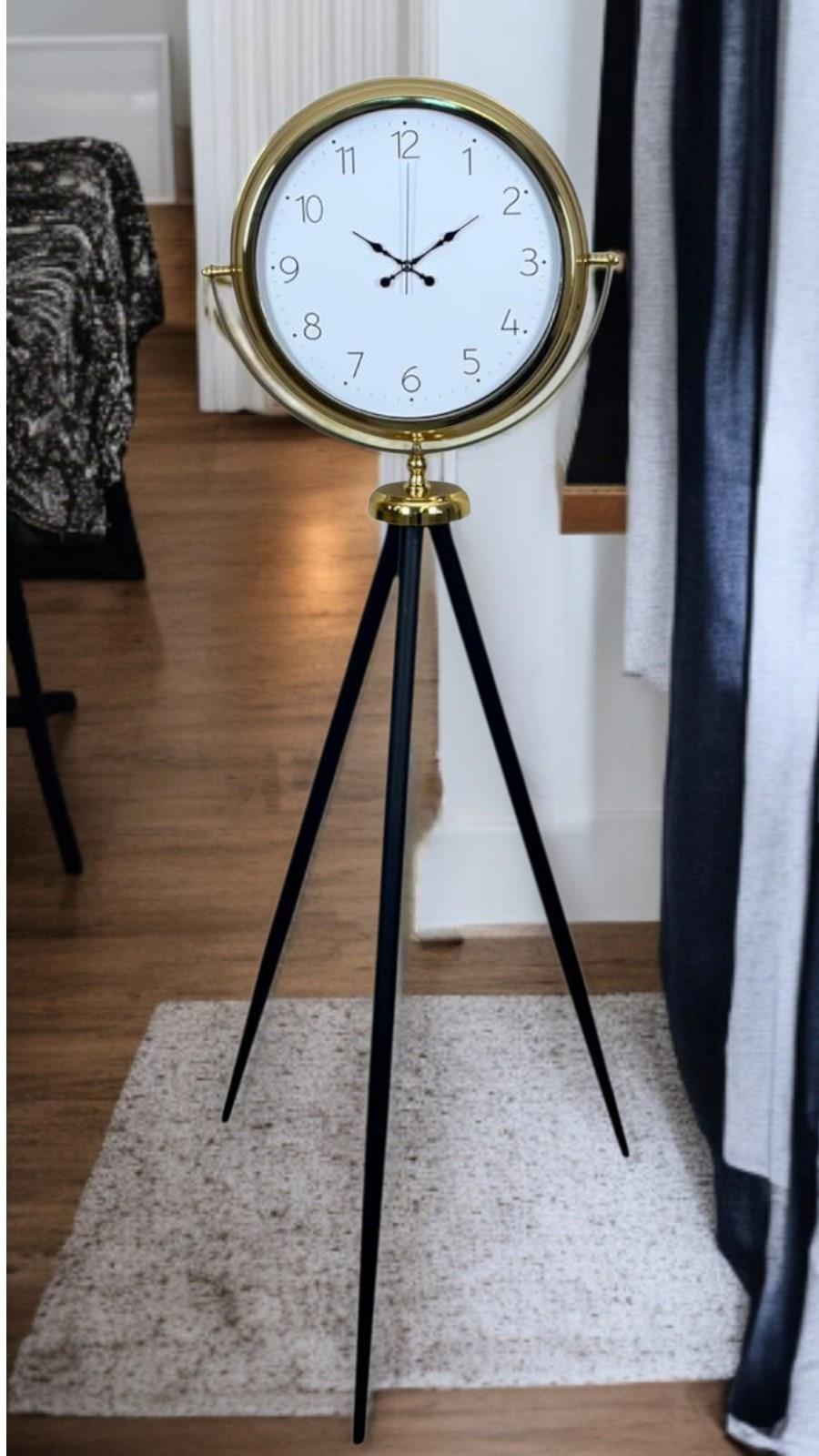 Zentime Gold Premium Dekoratif Tripod Ayaklı Saat