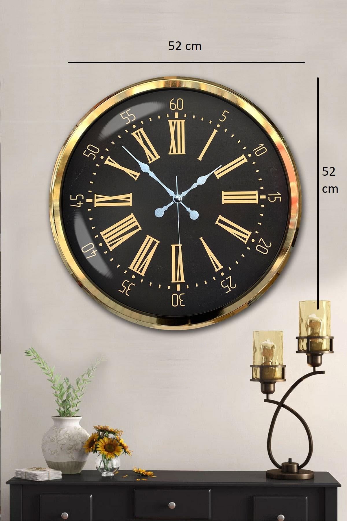 Zentime Prime Aurea Gold 52 Cm Metal Duvar Saati
