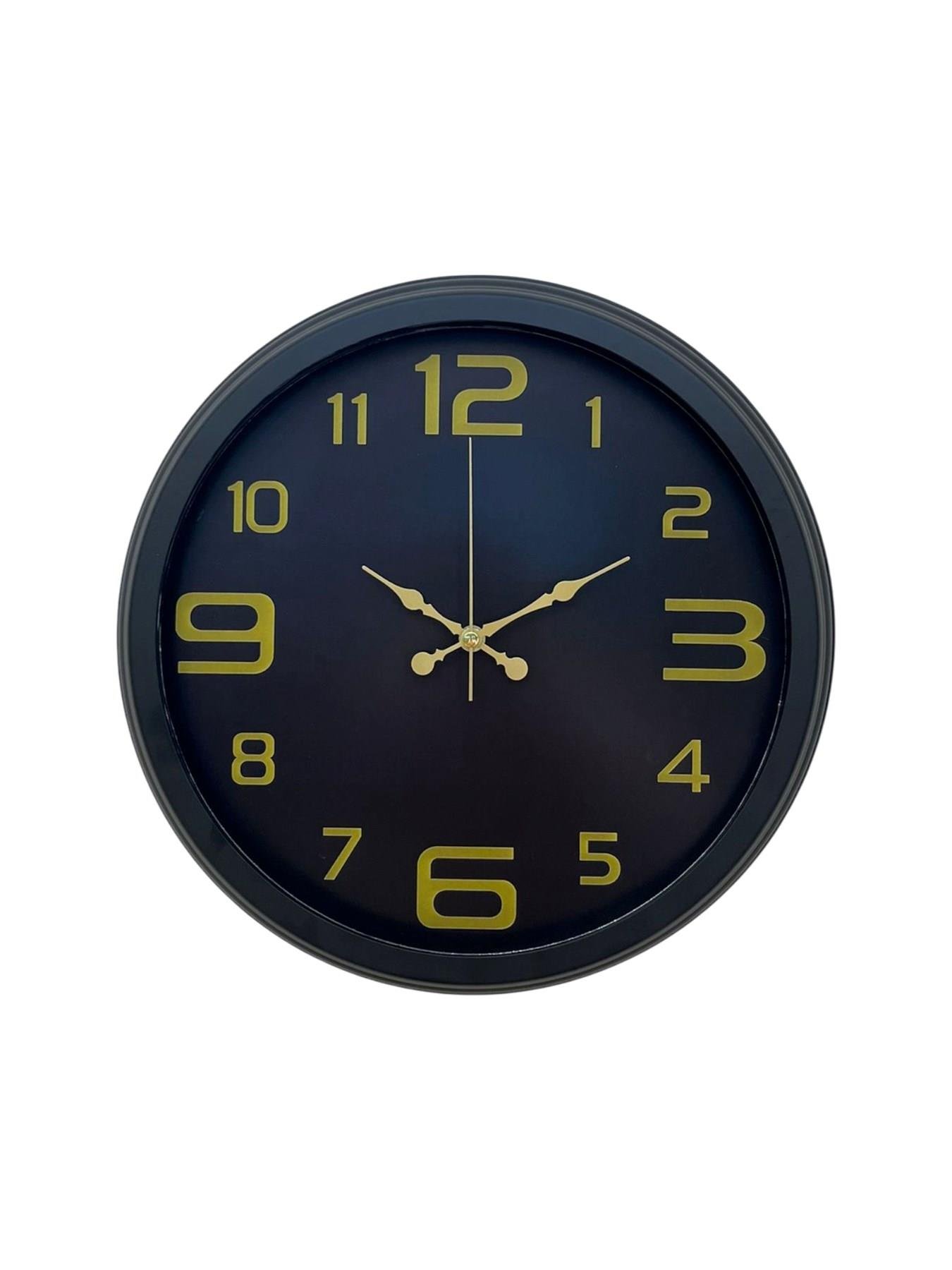 Zentime Prime Black 40 cm Metal Modern Tasarım Duvar Saati