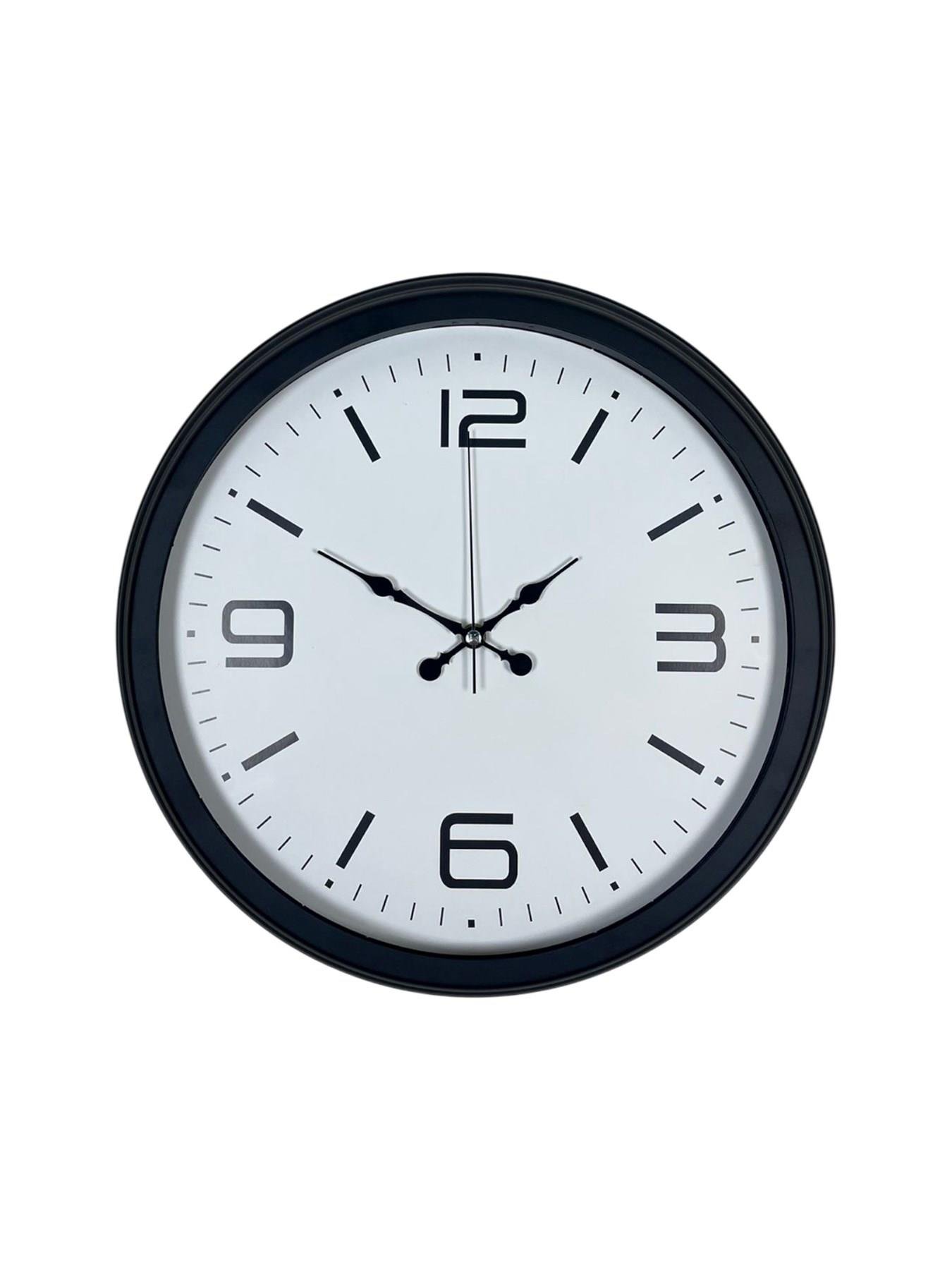 Zentime Sade & Şık Siyah 40 cm Metal Dekoratif Duvar Saati