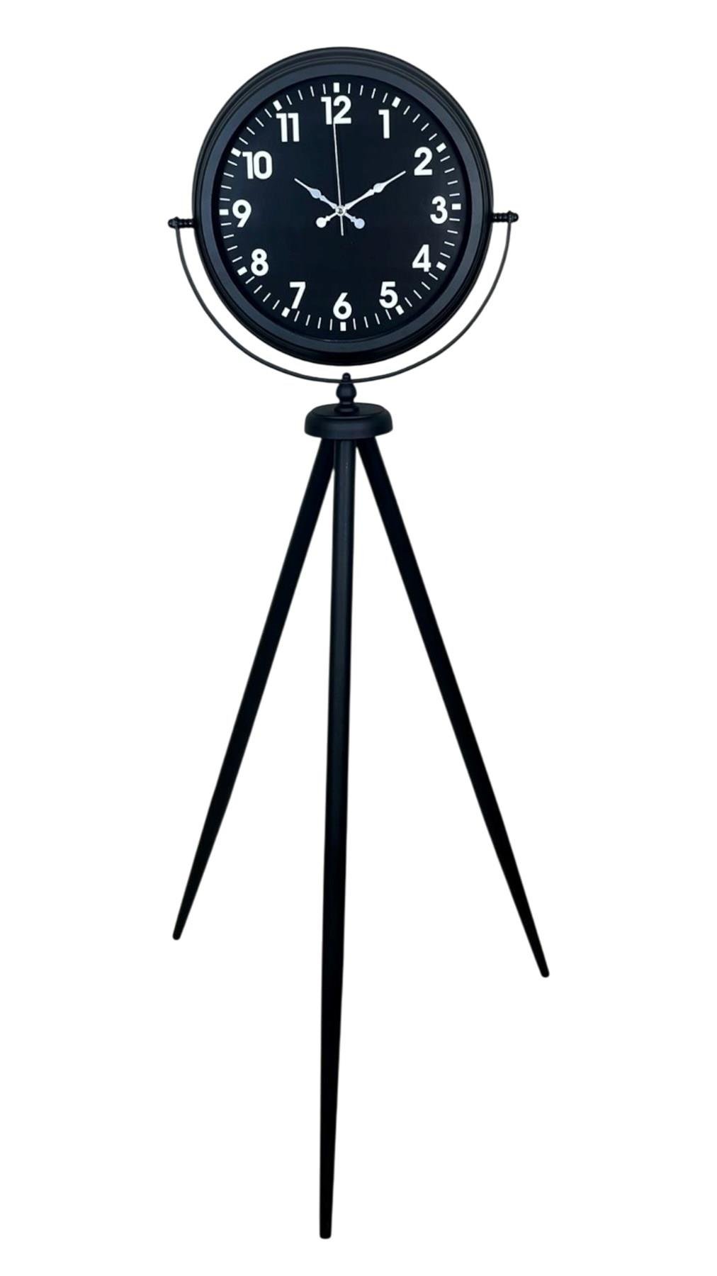Zentime Siyah Asil Standart Stil Tripod Ayaklı Saat