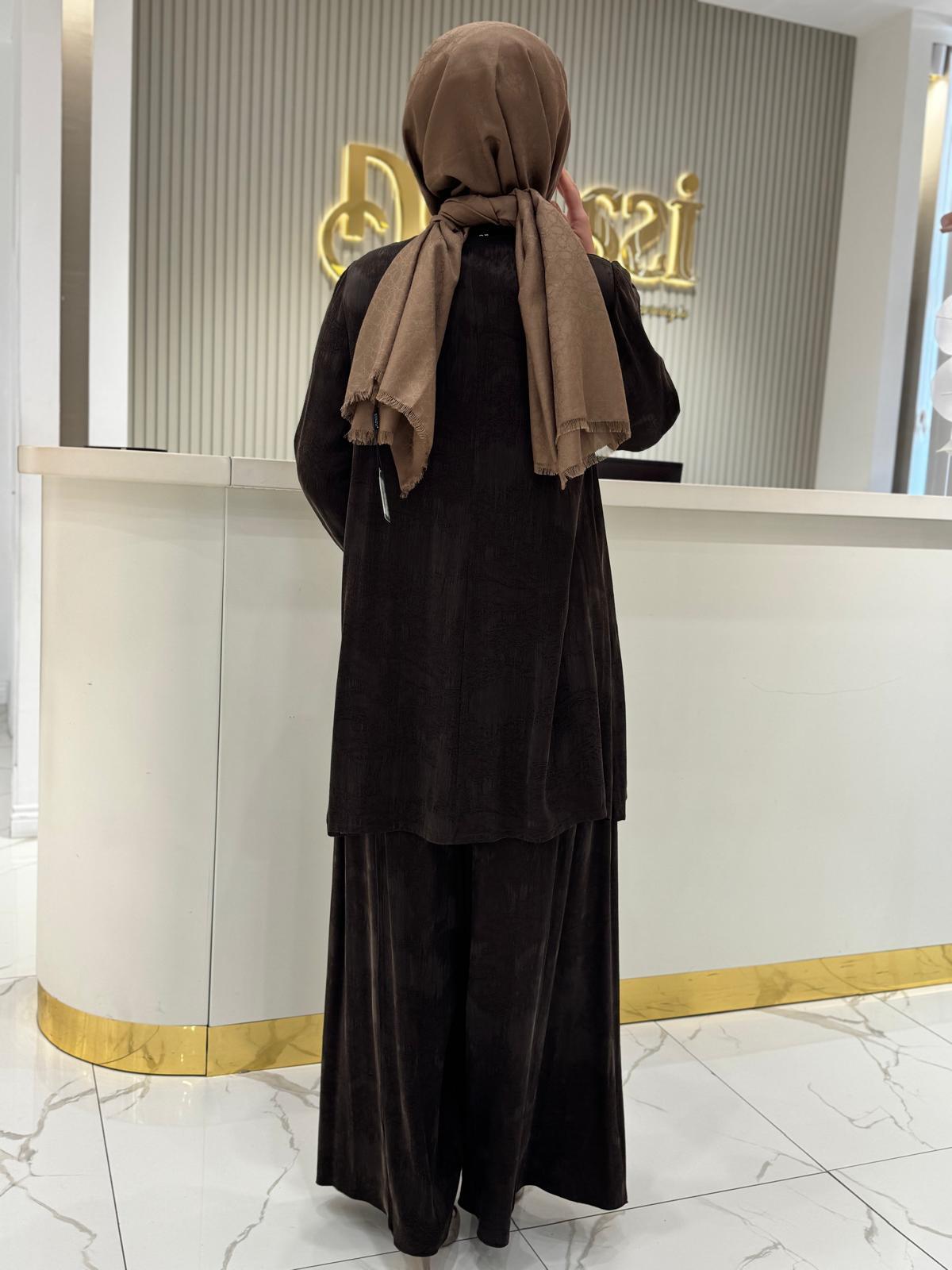 38010 Tunik Takım  - KAHVE