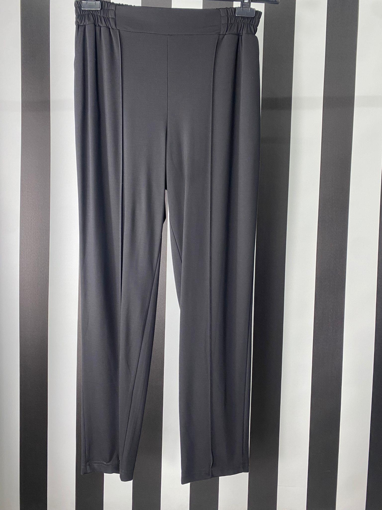 Bambu Önü Dikişli Pantolon 8407 - SİYAH