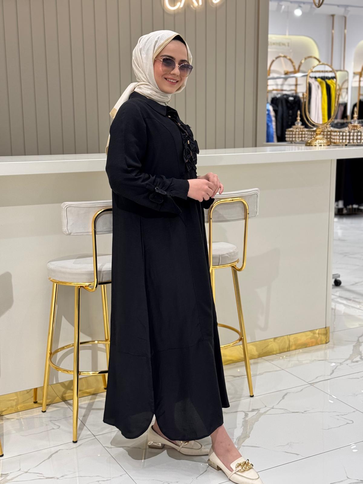 Black elbise 5755 - SİYAH