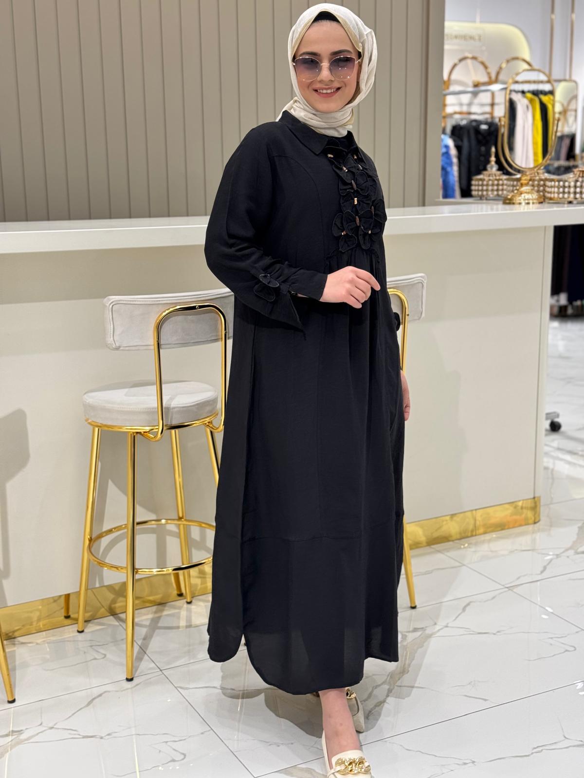 Black elbise 5755 - SİYAH