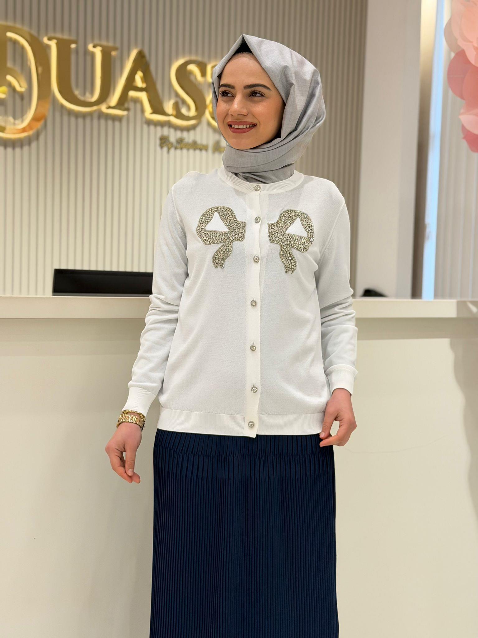 Ghisa 3143  Merserize Hırka  - EKRU