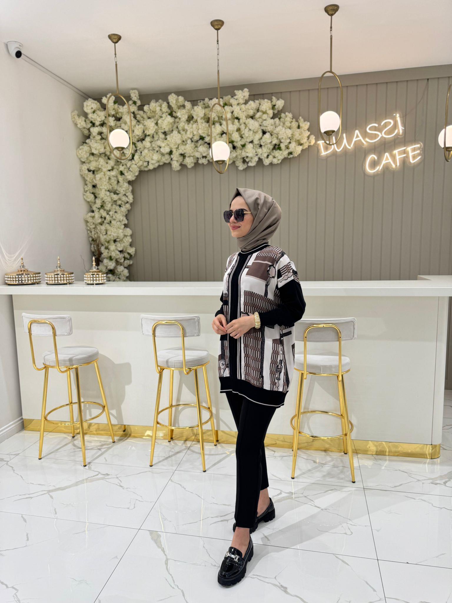 Ghisa 4148 Tunik  - KAHVE