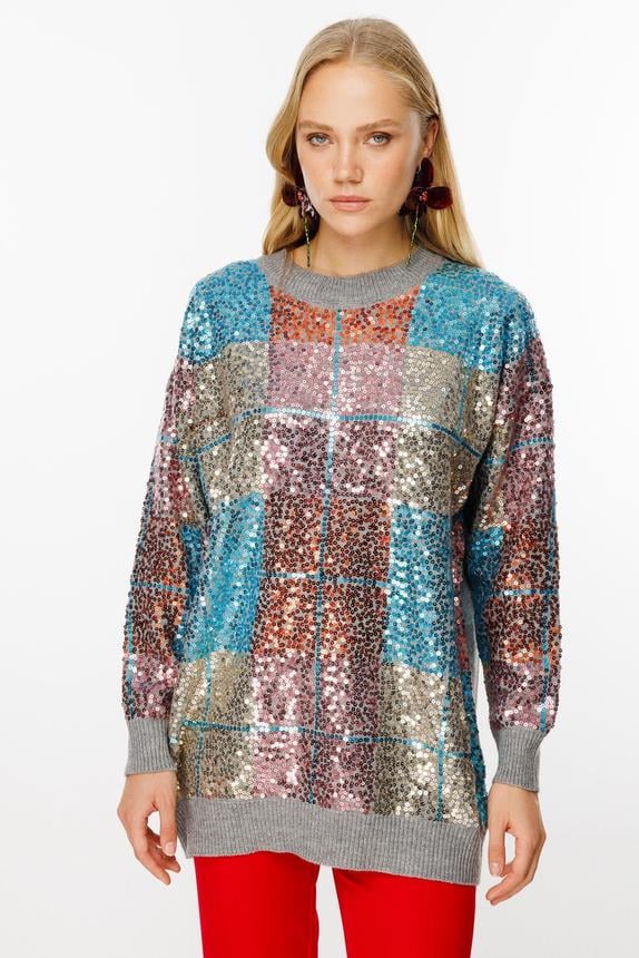 Ghisa Triko Tunik 1443 - GRİ