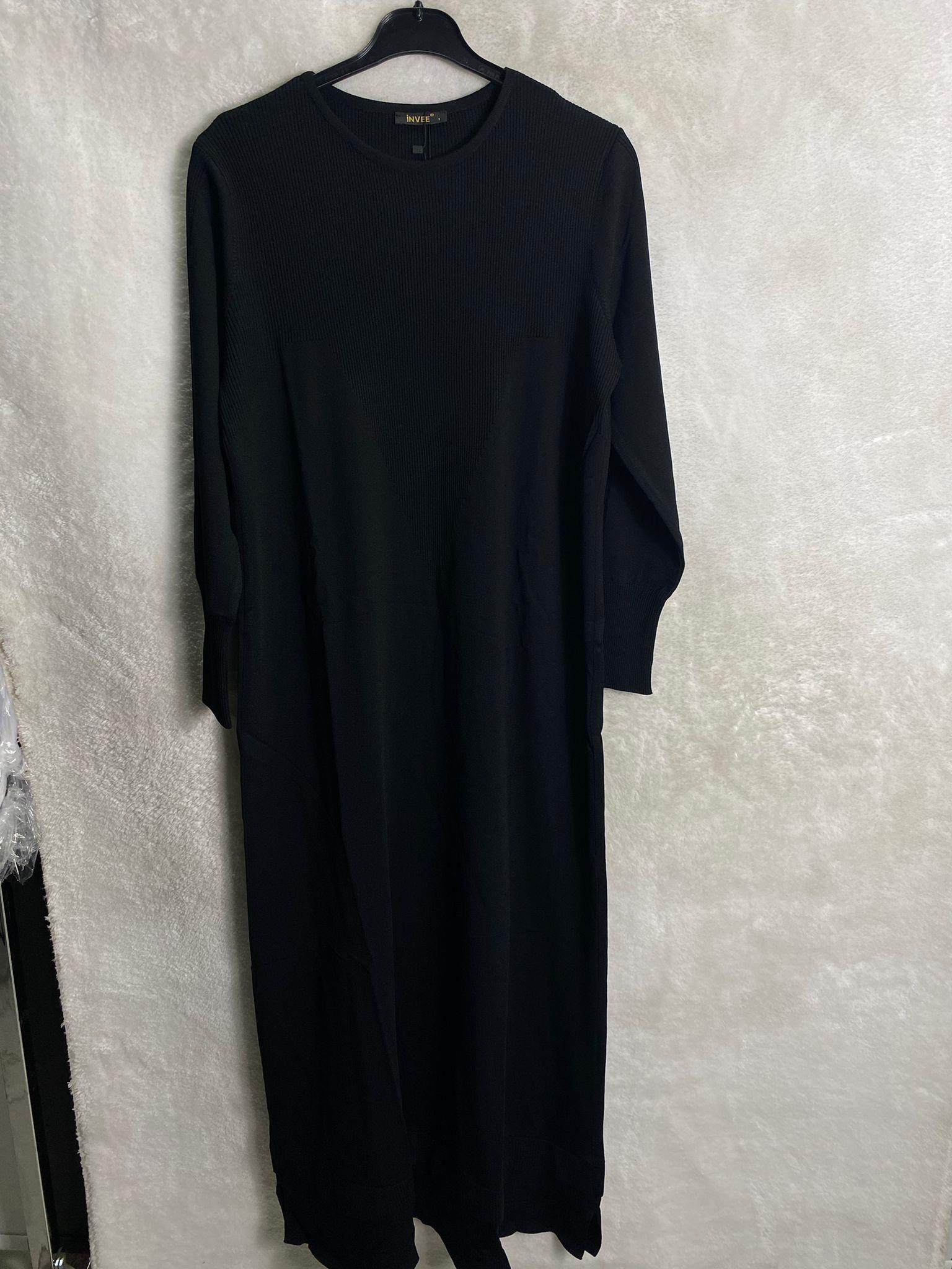 İnvee Triko Elbise 6931 - SİYAH