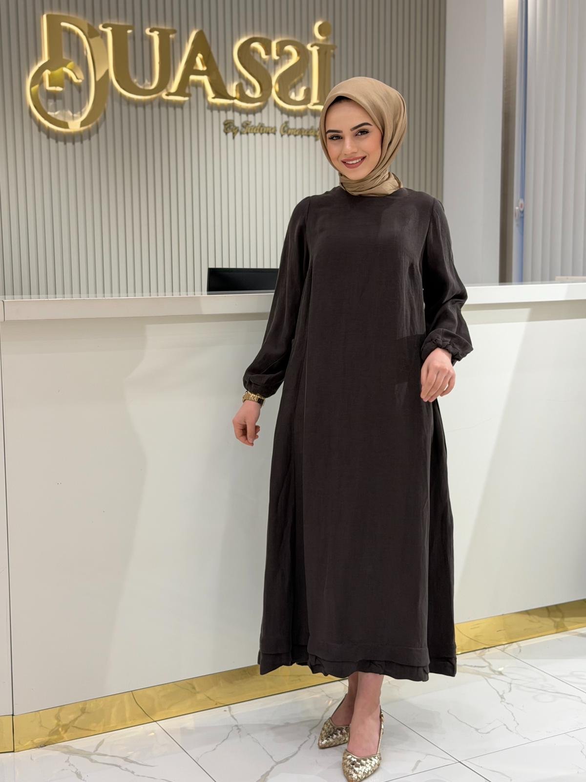 Misswhence 3135 Elbise  - KAHVE