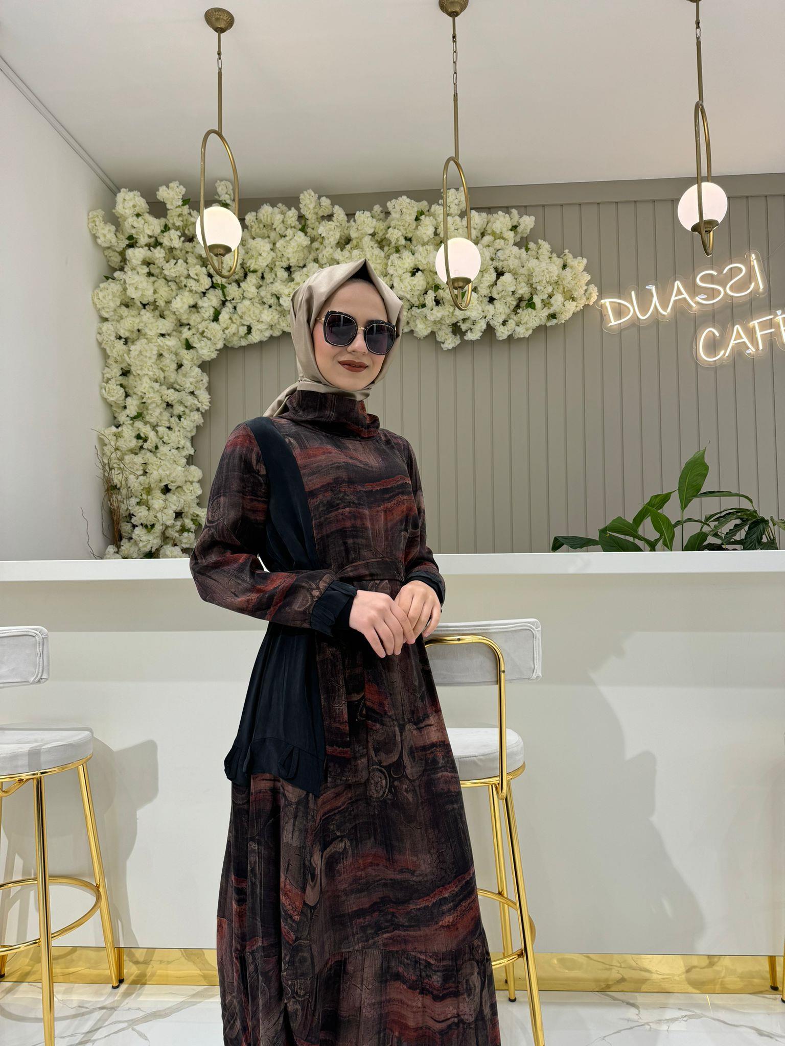 Misswhence Elbise 36828 - KAHVE