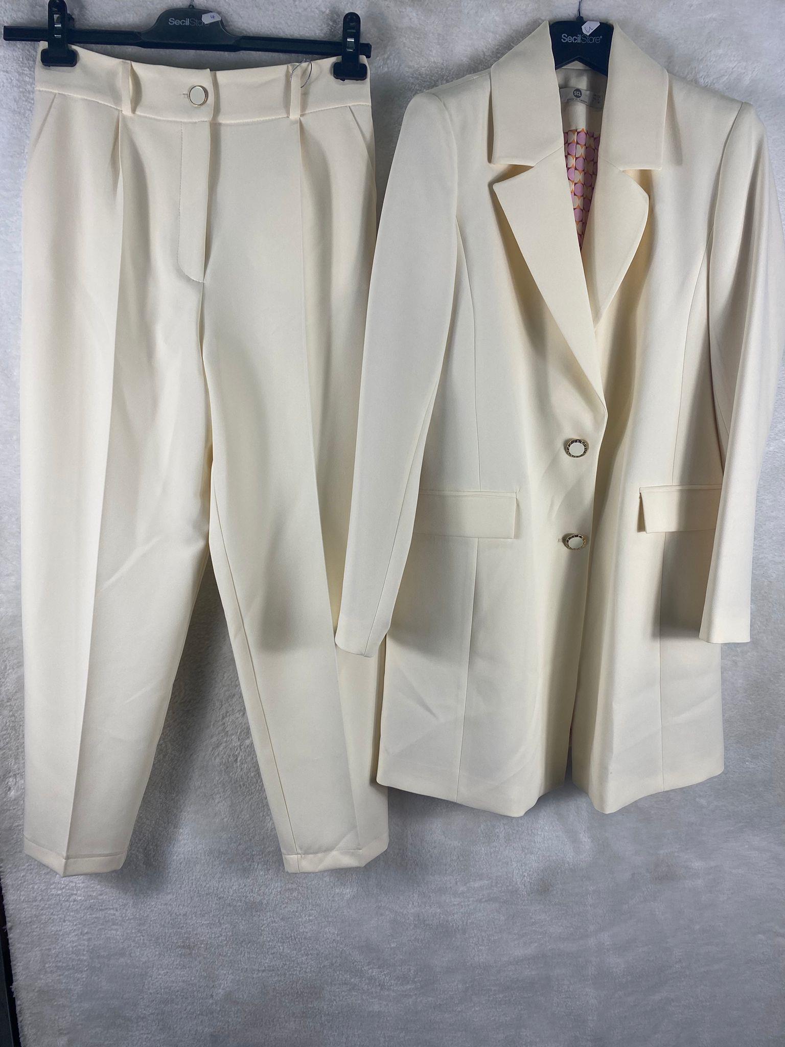 Seçil Blazer Takım 1003 - krem