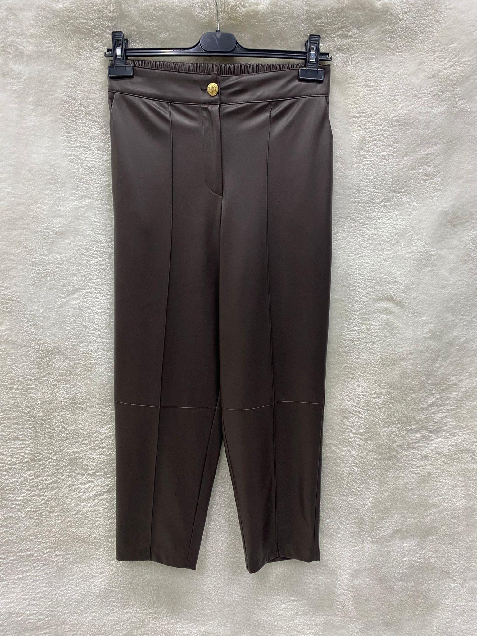 Sentez Pandora Deri Pantolon 5564 - KAHVE