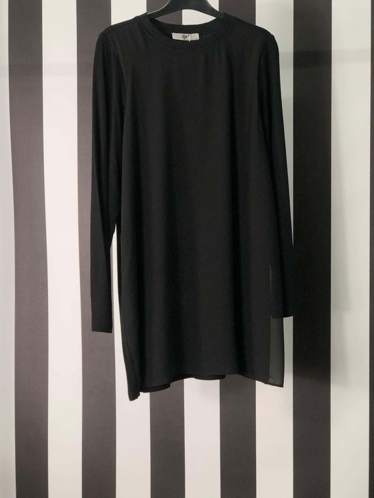 Uzun Kol Basic Tunik 1591 - SİYAH