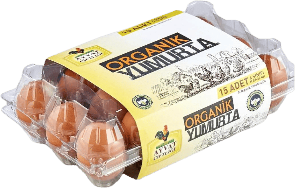 Organik Yumurta 15 adet ( Şeffaf Viyol Paket)