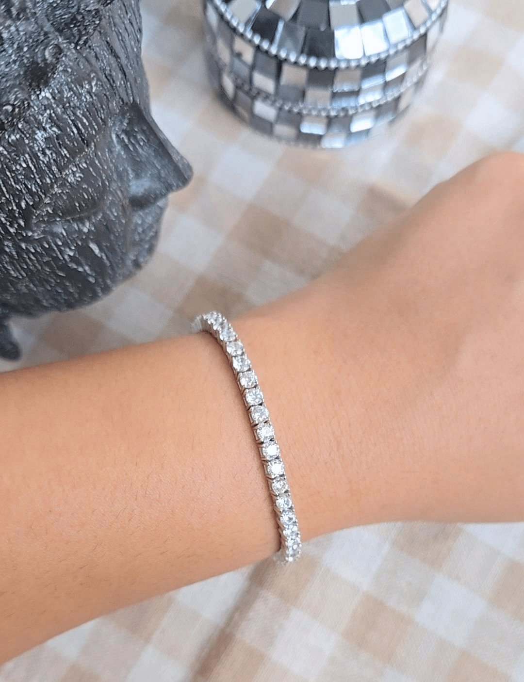 3mm Mozanit Suyolu Bileklik