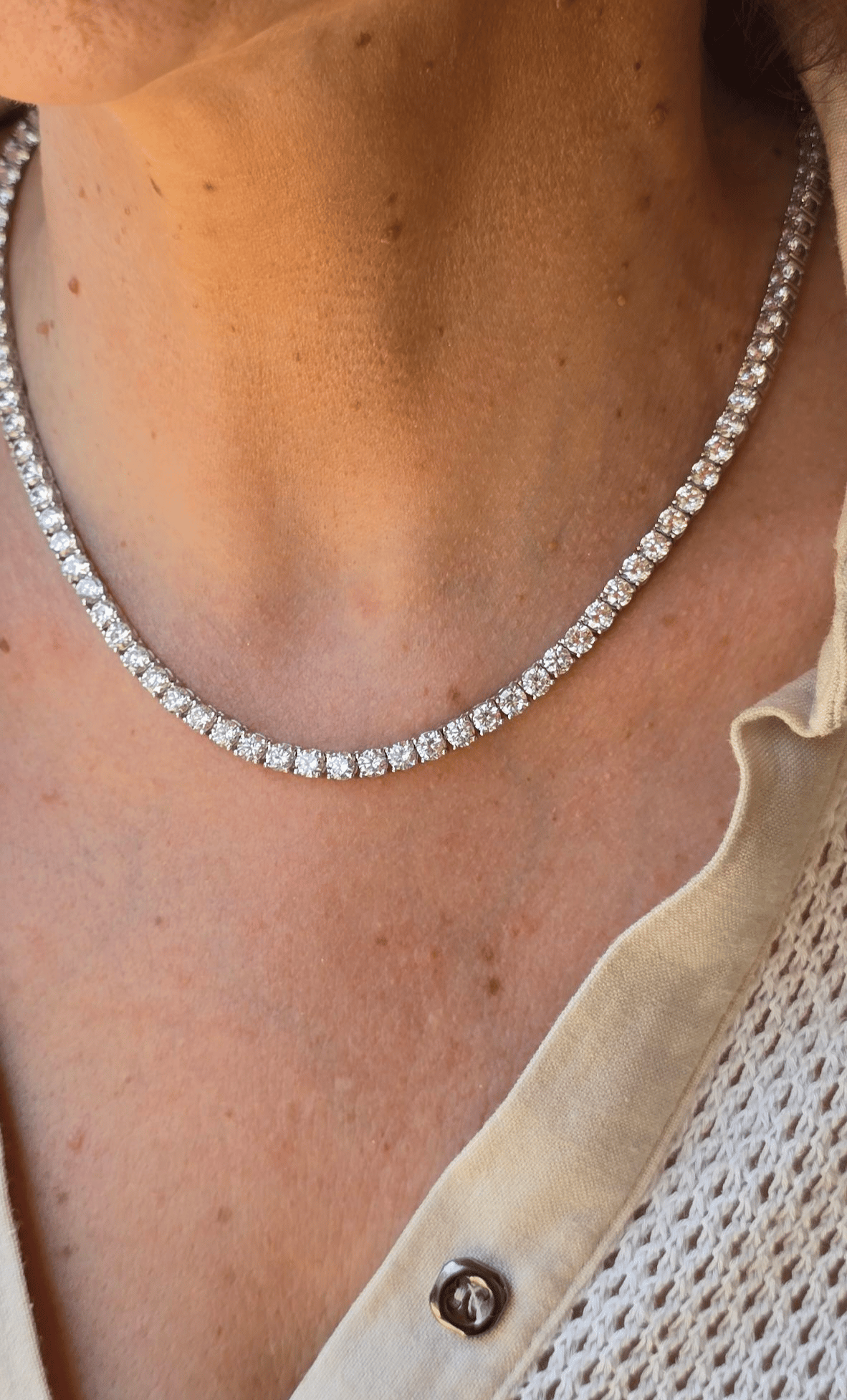 3mm Mozanit Suyolu Kolye