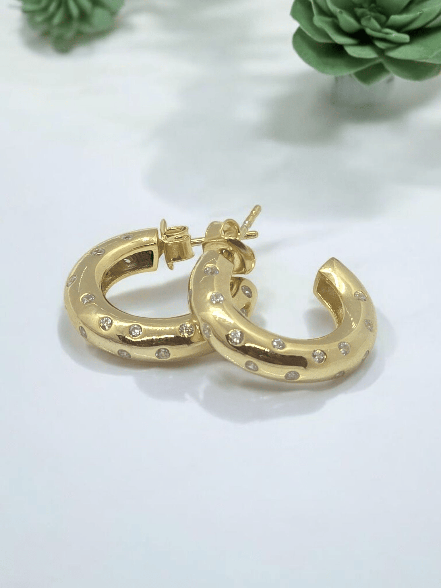 Ronda İtalyan Gold Küpe